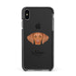 Hungarian Vizsla Personalised Apple iPhone Xs Max Impact Case Black Edge on Black Phone