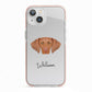 Hungarian Vizsla Personalised iPhone 13 TPU Impact Case with Pink Edges