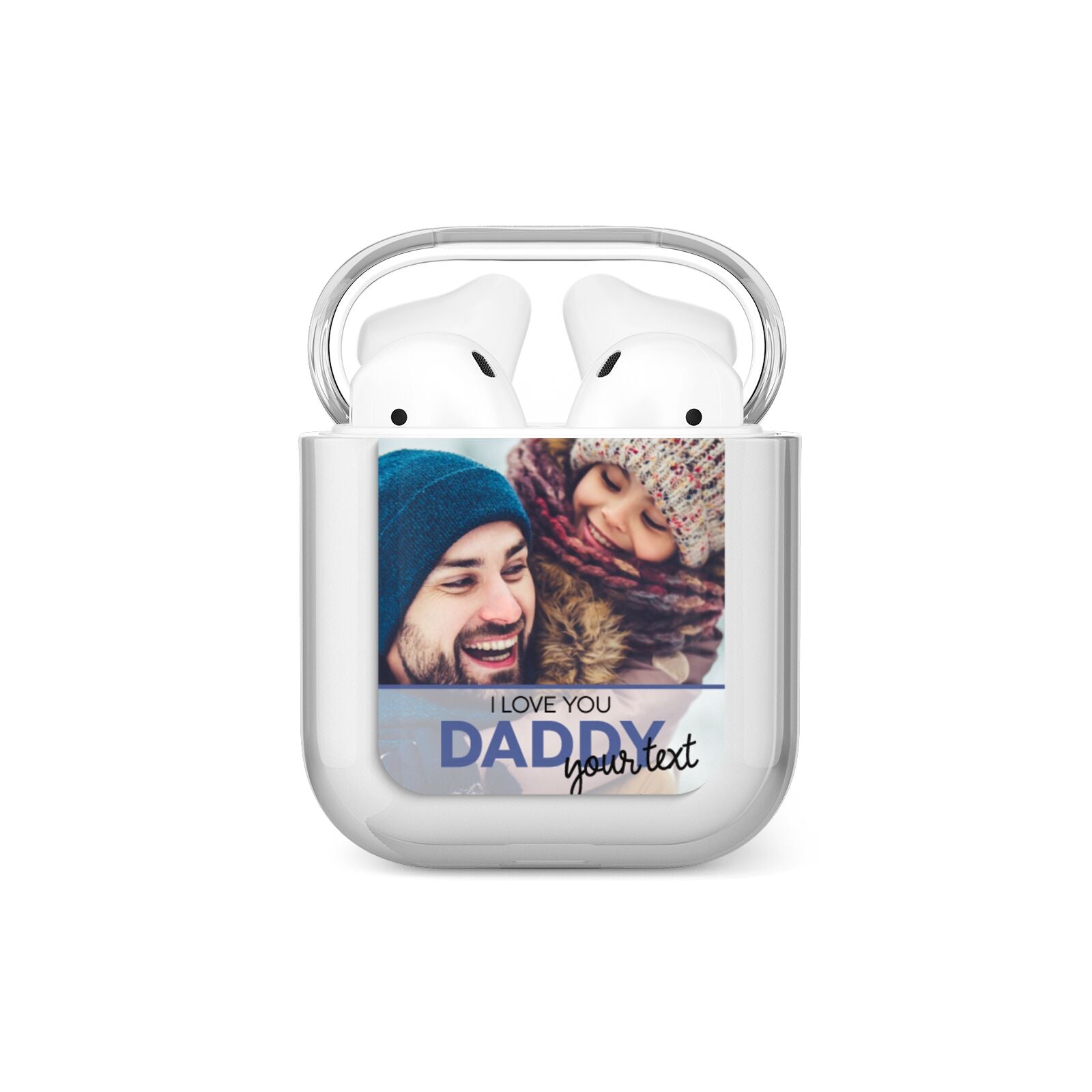 I Love You Daddy Personalised Photo Upload and Name AirPods Case