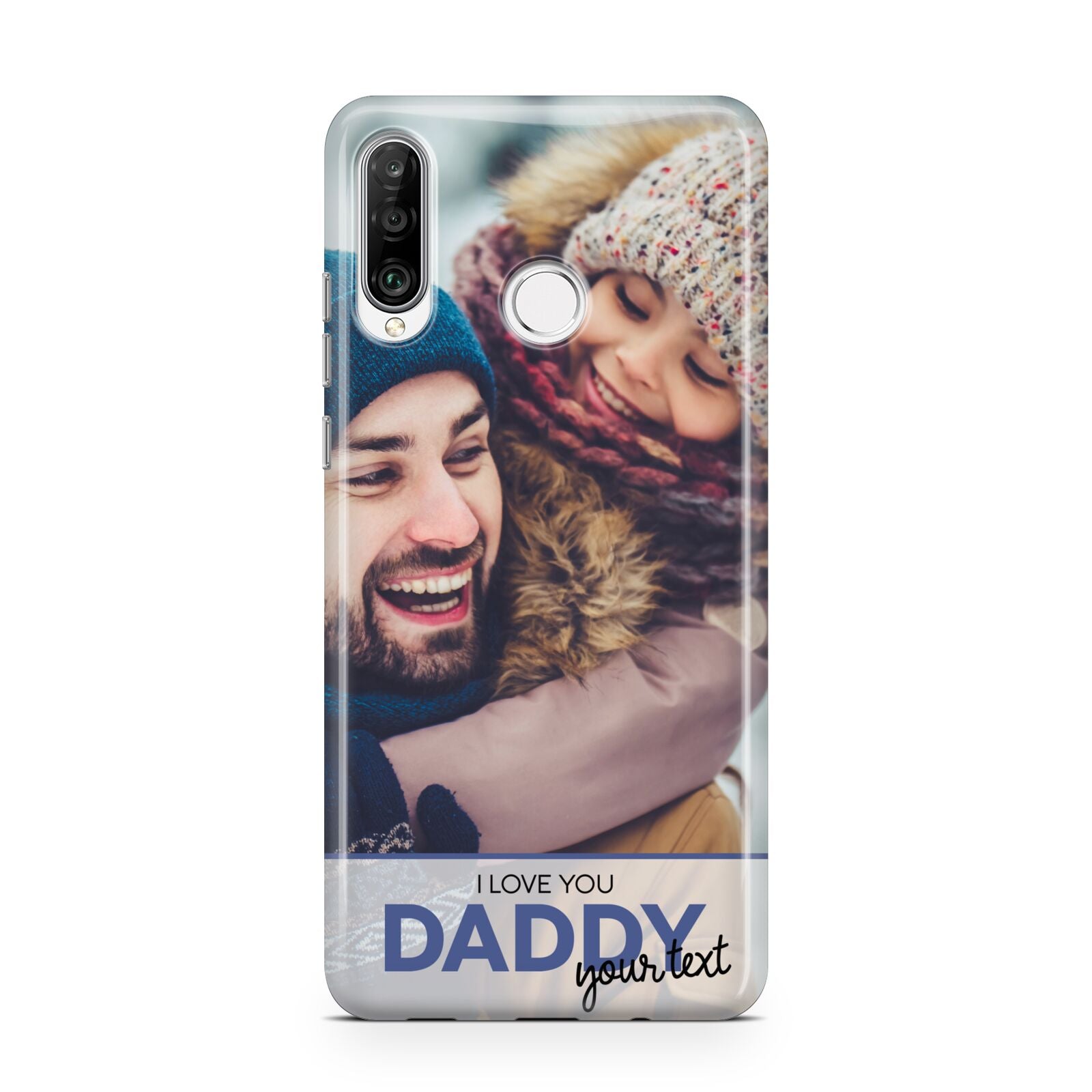 I Love You Daddy Personalised Photo Upload and Name Huawei P30 Lite Phone Case