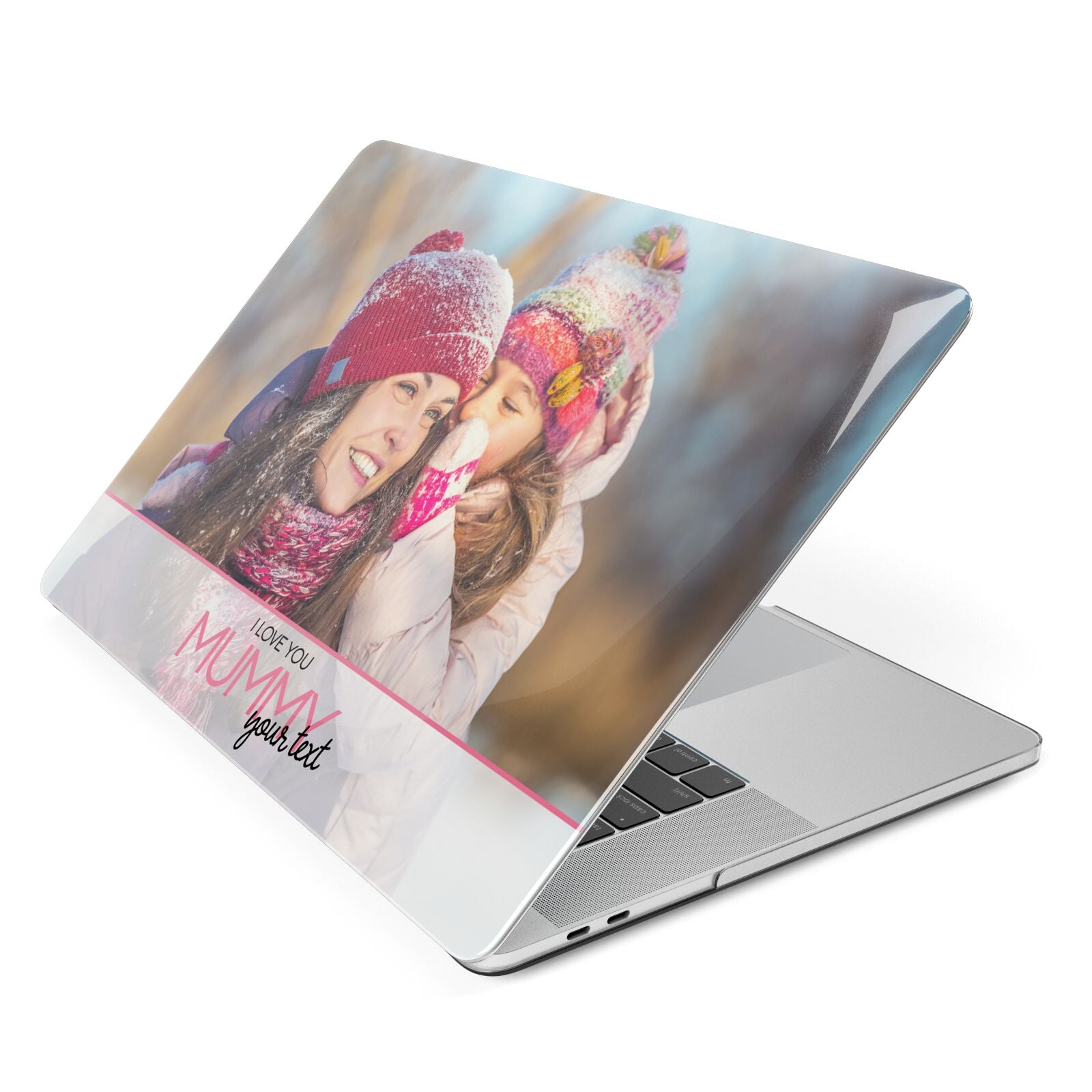 I Love You Mummy Personalised Photo Upload with Text Apple MacBook Case Side View