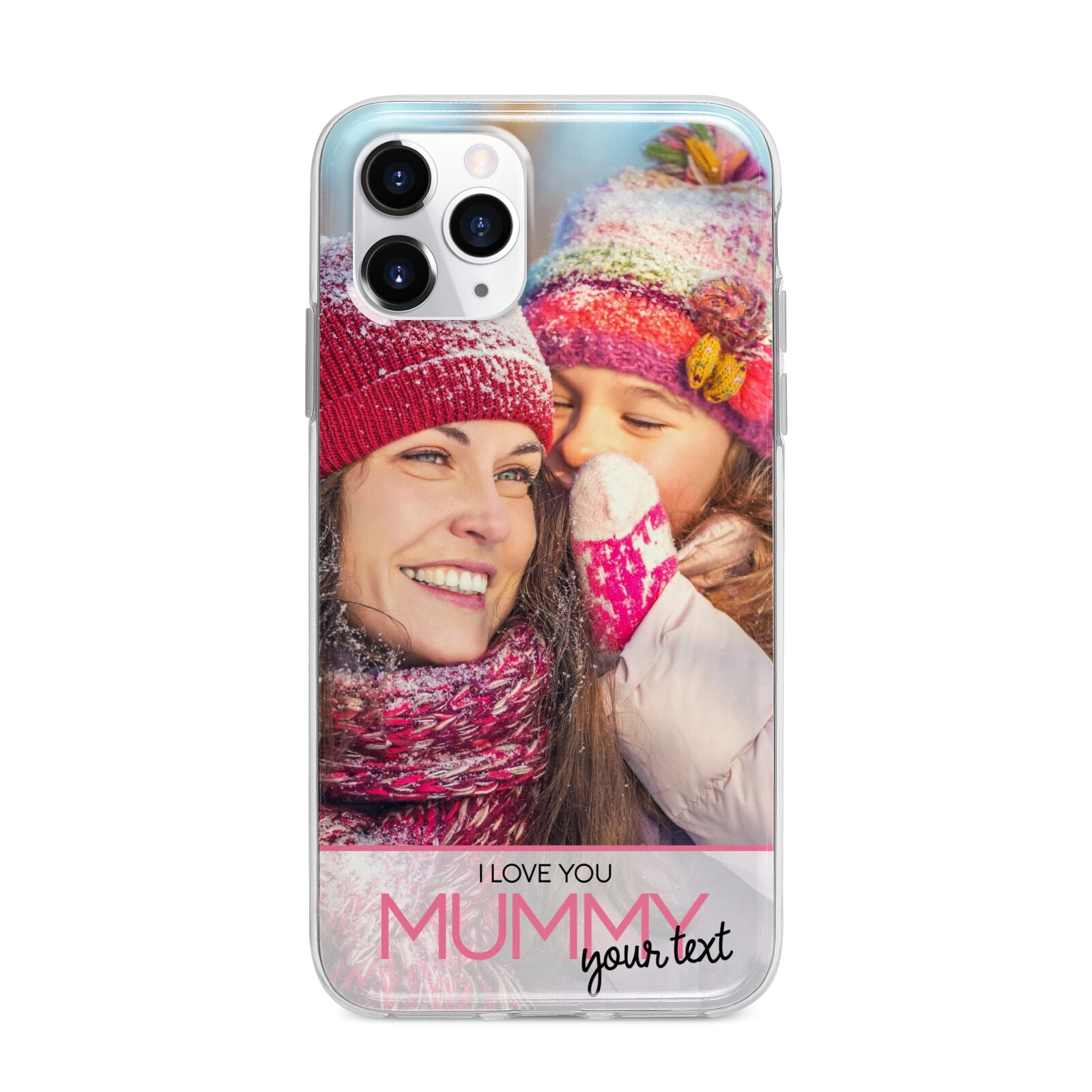 I Love You Mummy Personalised Photo Upload with Text Apple iPhone 11 Pro Max in Silver with Bumper Case