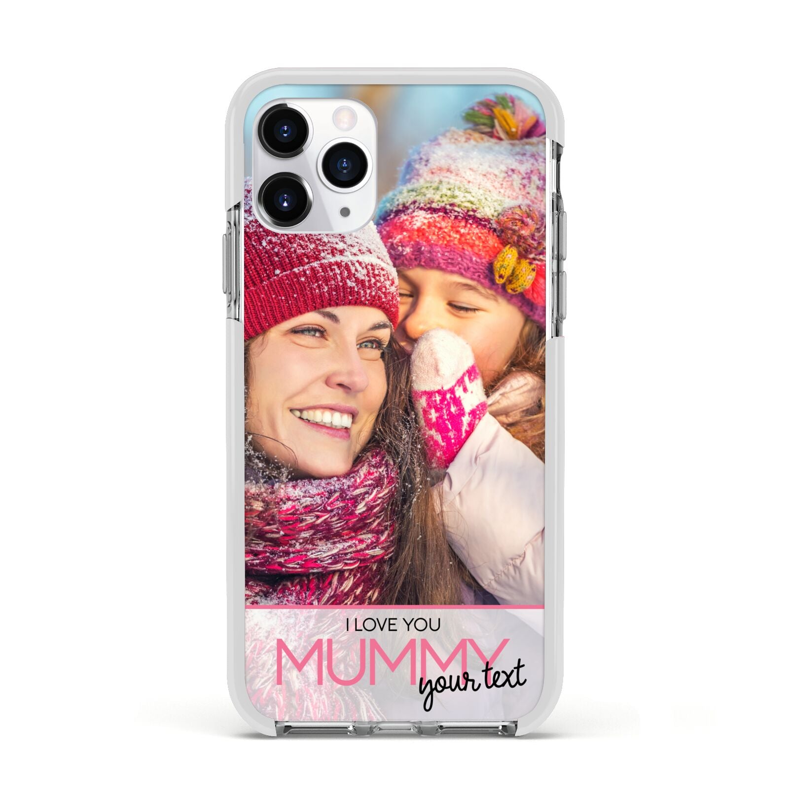 I Love You Mummy Personalised Photo Upload with Text Apple iPhone 11 Pro in Silver with White Impact Case