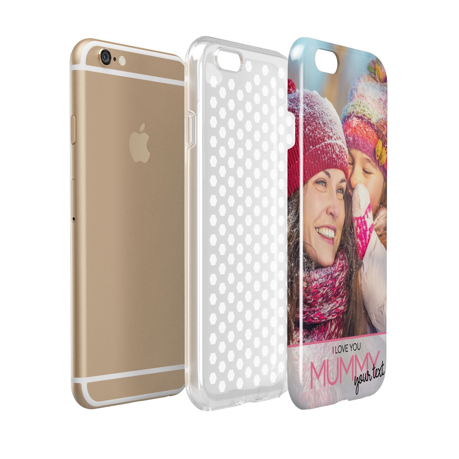 I Love You Mummy Personalised Photo Upload with Text Apple iPhone 6 3D Tough Case Expanded view