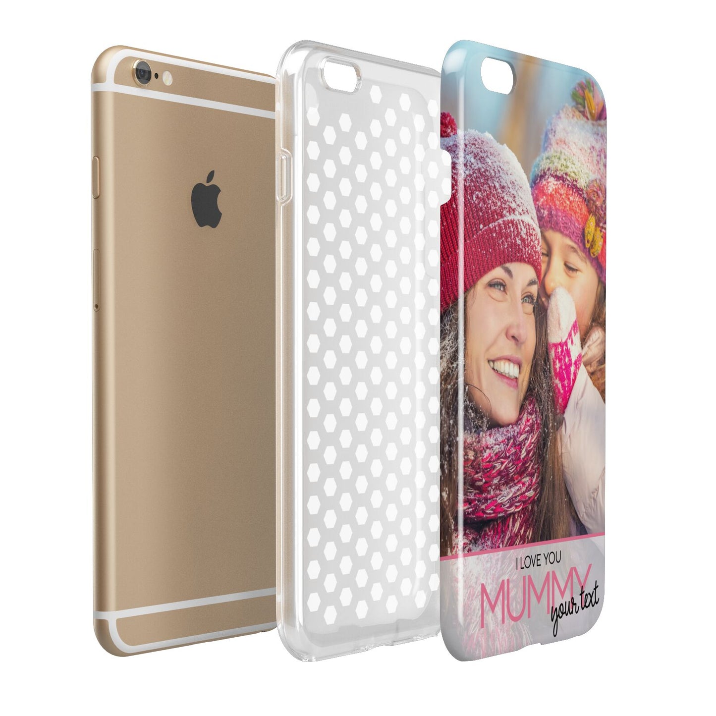 I Love You Mummy Personalised Photo Upload with Text Apple iPhone 6 Plus 3D Tough Case Expand Detail Image