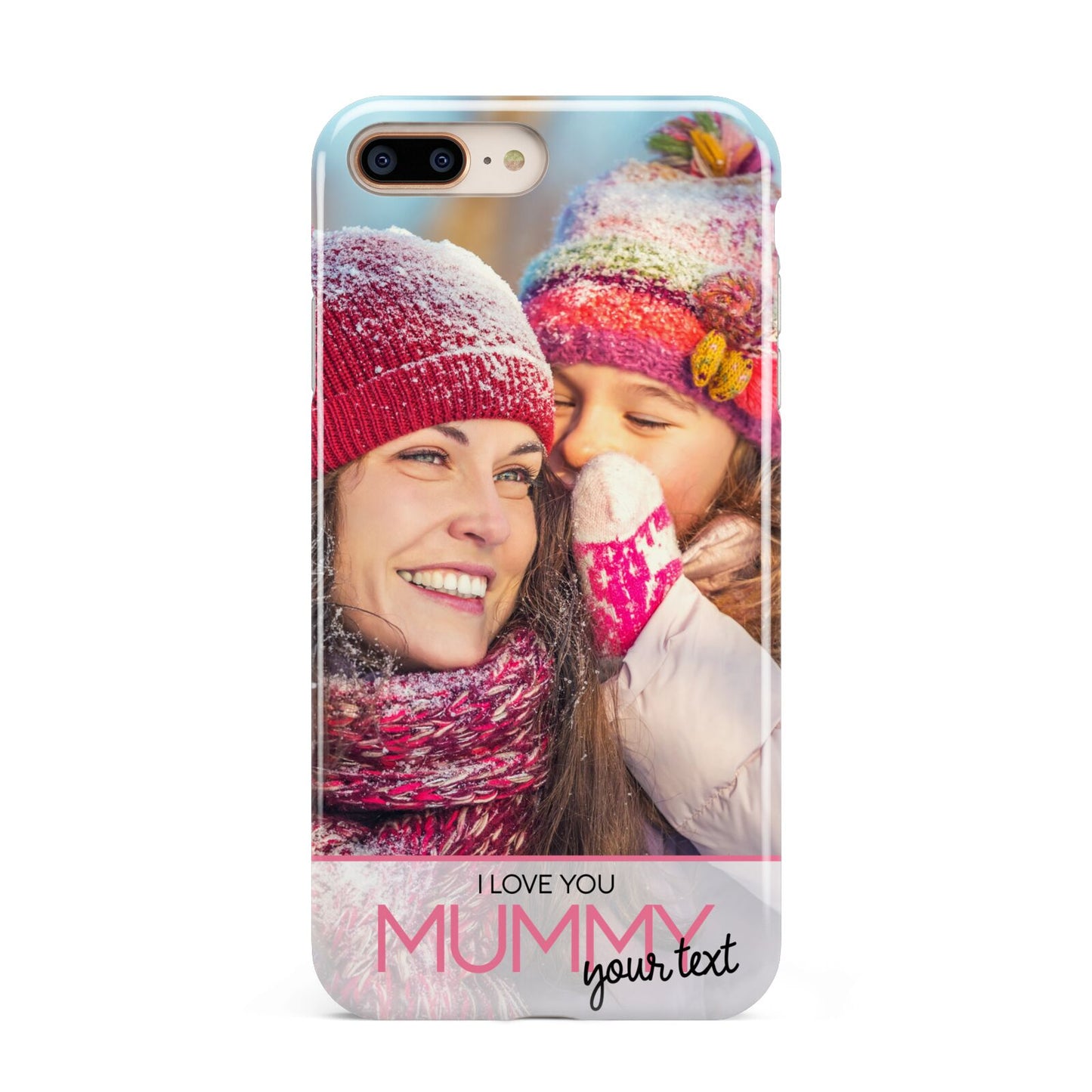 I Love You Mummy Personalised Photo Upload with Text Apple iPhone 7 8 Plus 3D Tough Case