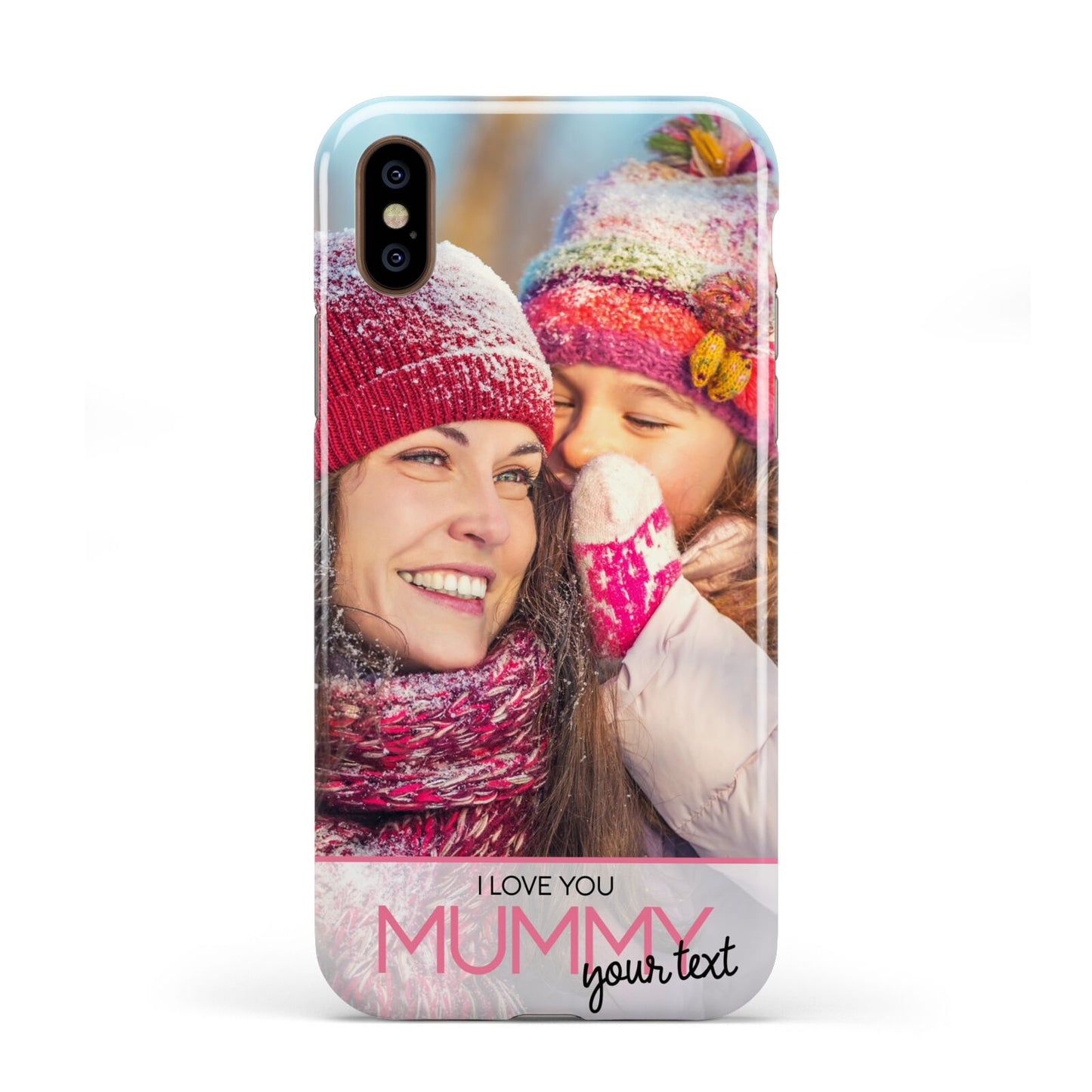 I Love You Mummy Personalised Photo Upload with Text Apple iPhone XS 3D Tough