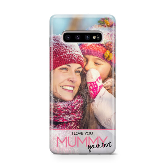 I Love You Mummy Personalised Photo Upload with Text Protective Samsung Galaxy Case