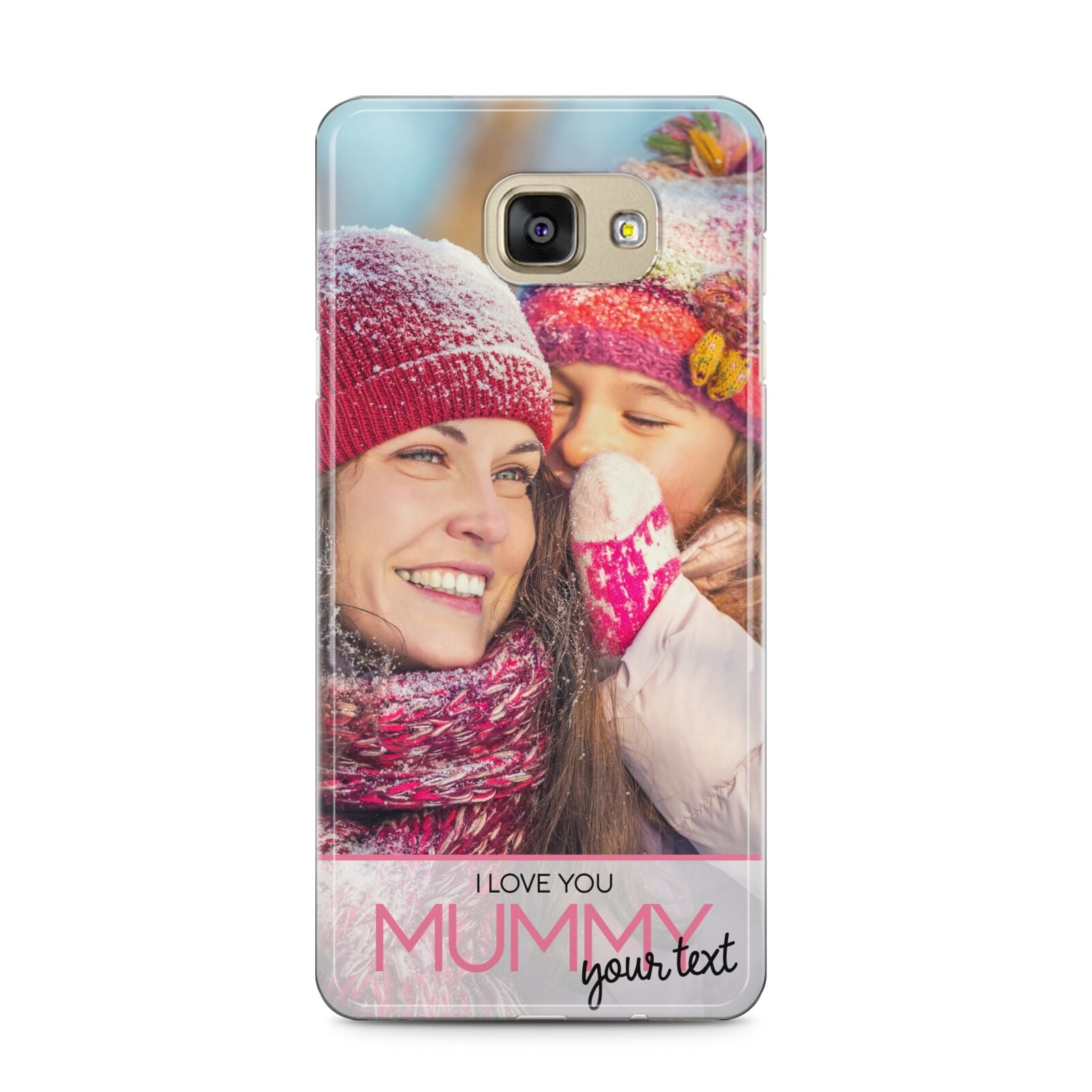 I Love You Mummy Personalised Photo Upload with Text Samsung Galaxy A5 2016 Case on gold phone