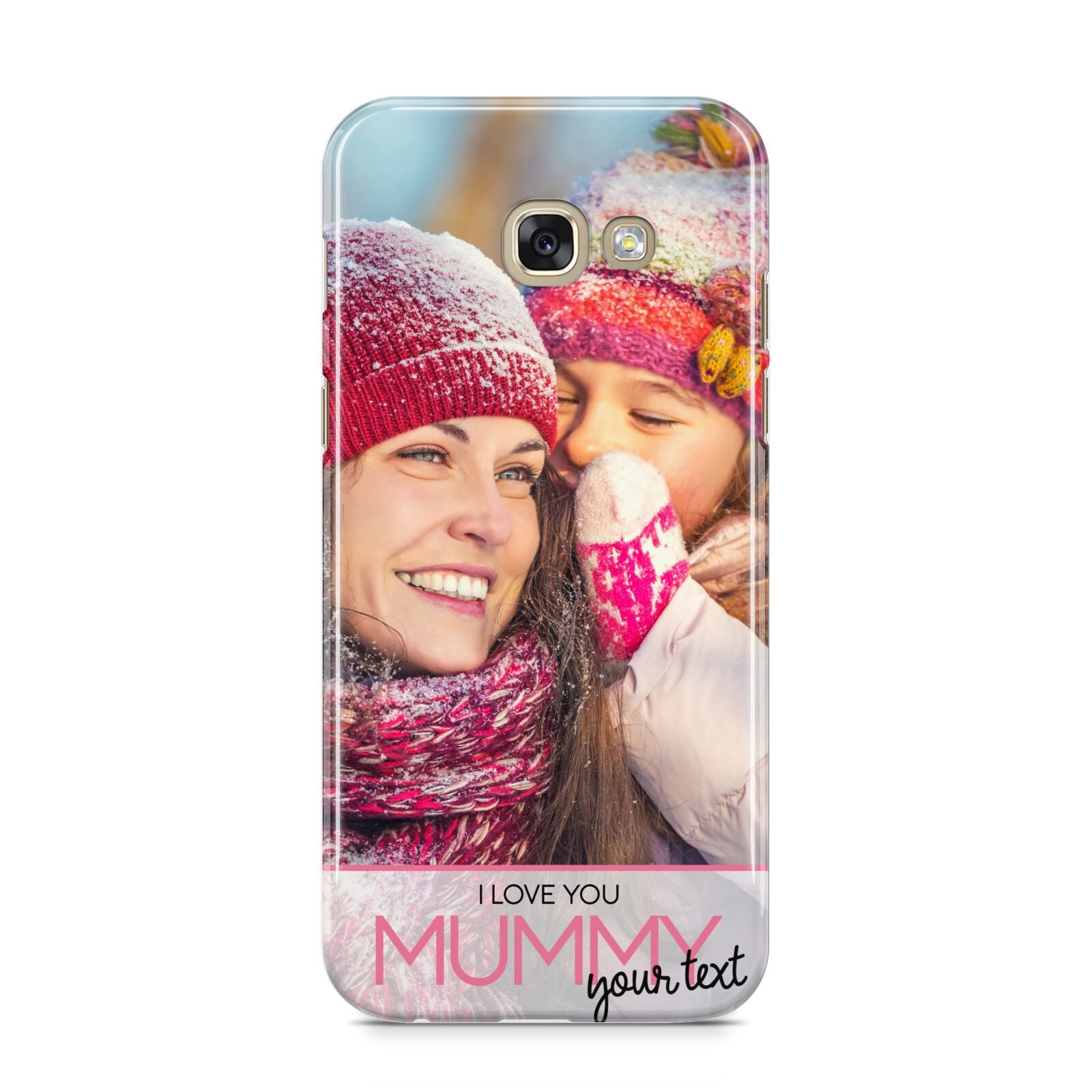 I Love You Mummy Personalised Photo Upload with Text Samsung Galaxy A5 2017 Case on gold phone