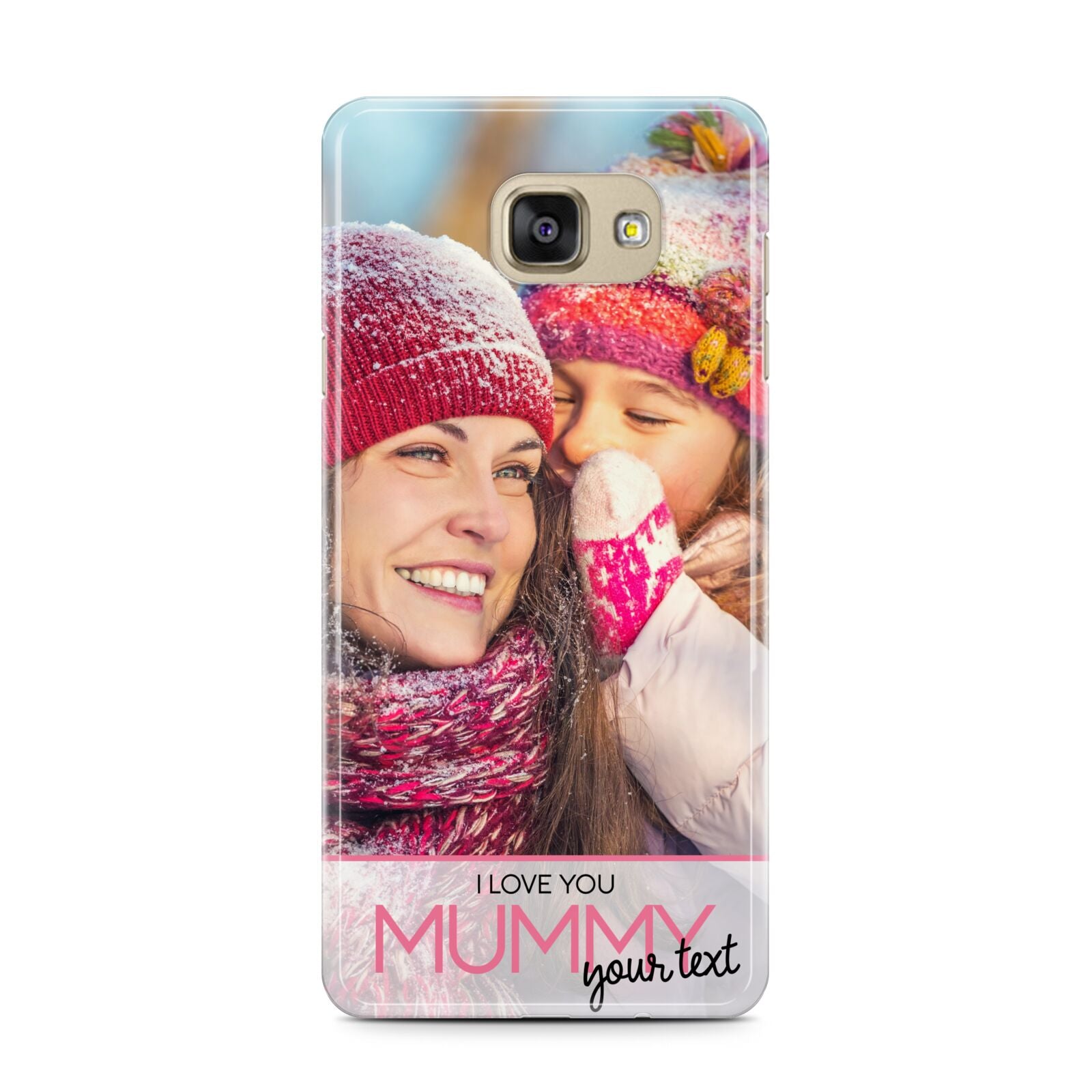 I Love You Mummy Personalised Photo Upload with Text Samsung Galaxy A7 2016 Case on gold phone