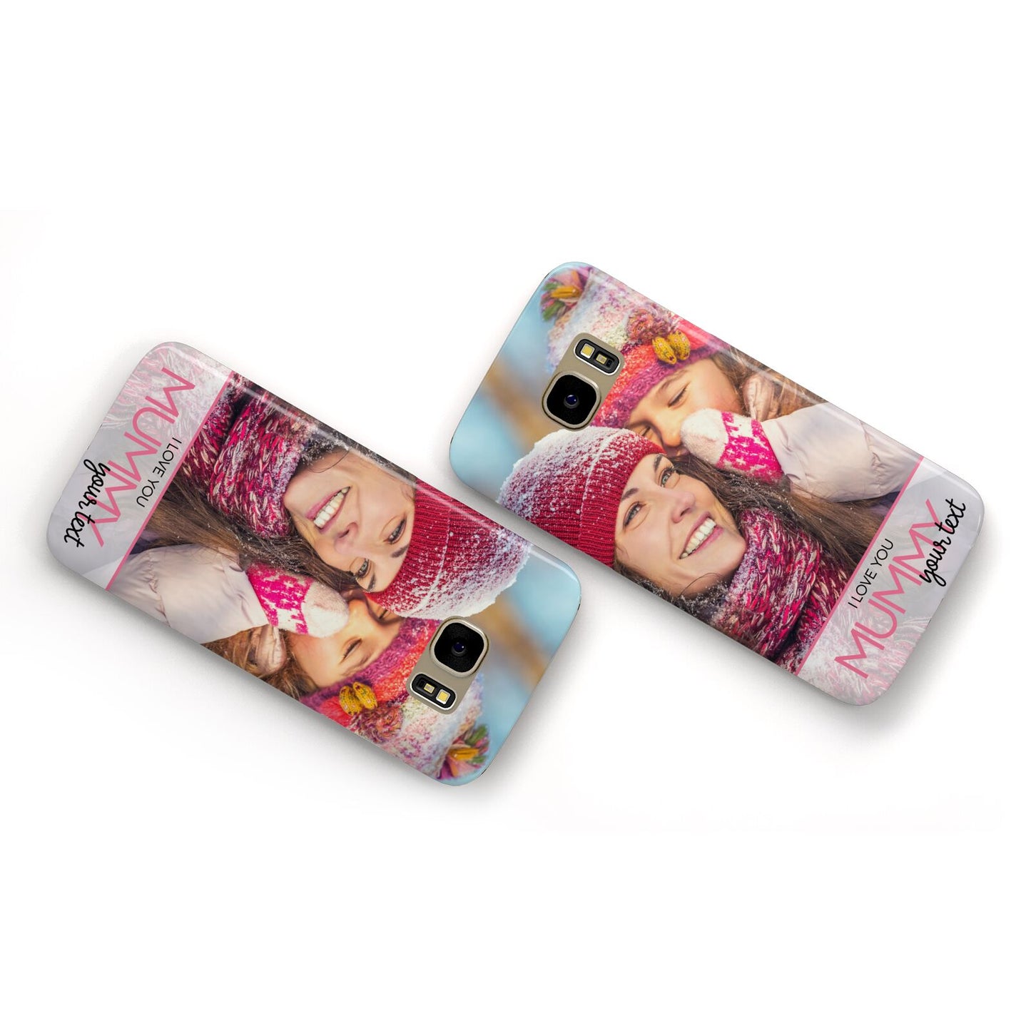 I Love You Mummy Personalised Photo Upload with Text Samsung Galaxy Case Flat Overview