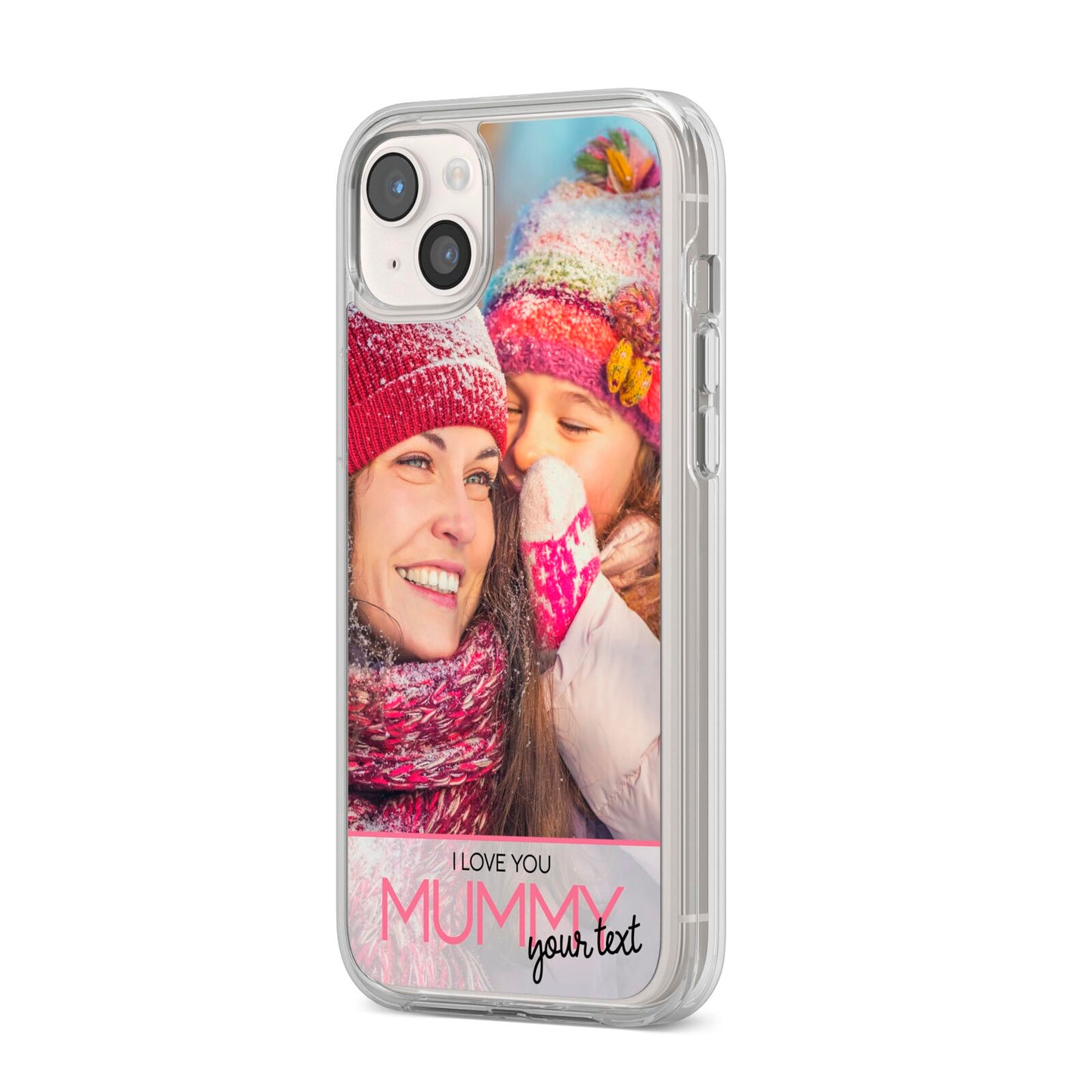 I Love You Mummy Personalised Photo Upload with Text iPhone 14 Plus Clear Tough Case Starlight Angled Image