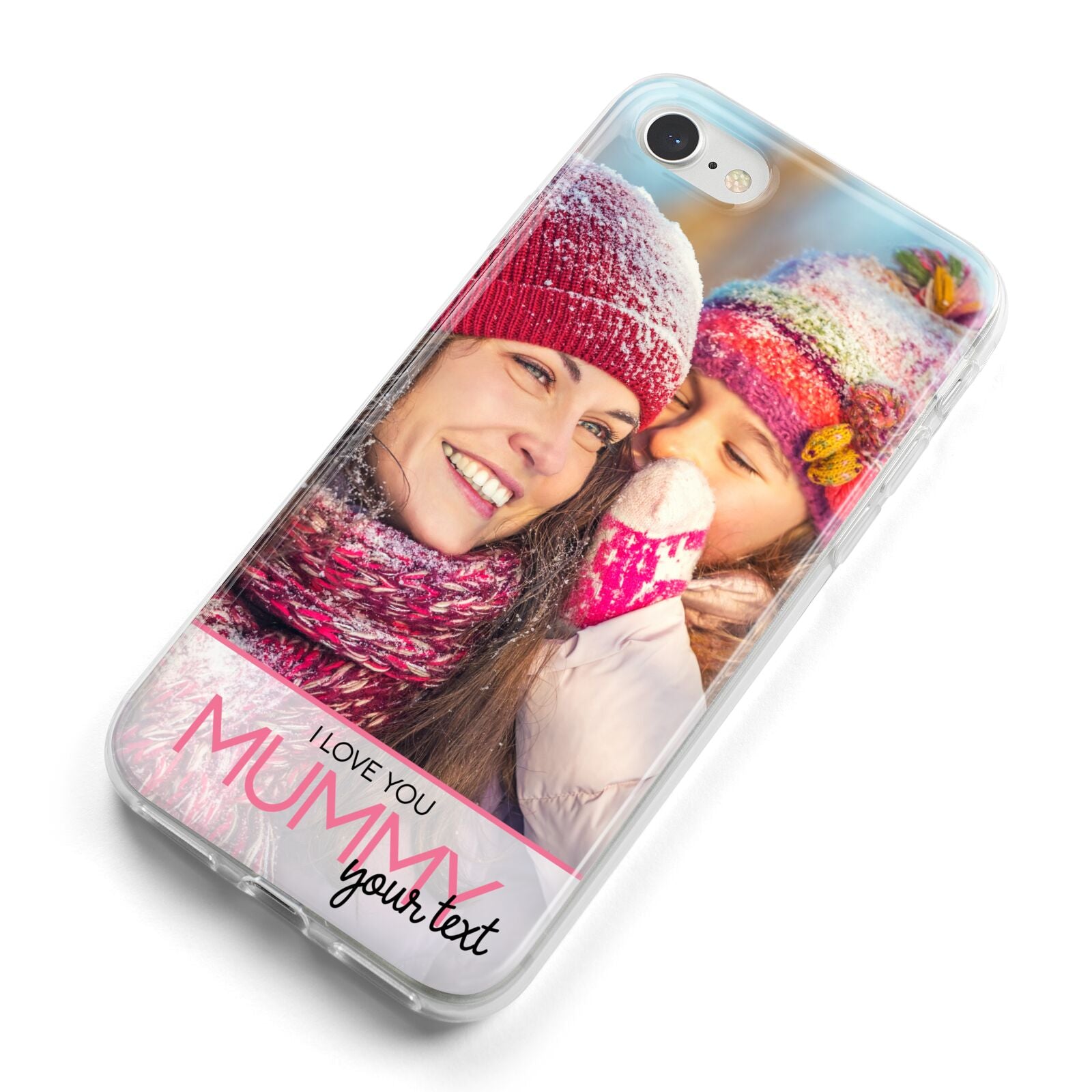 I Love You Mummy Personalised Photo Upload with Text iPhone 8 Bumper Case on Silver iPhone Alternative Image