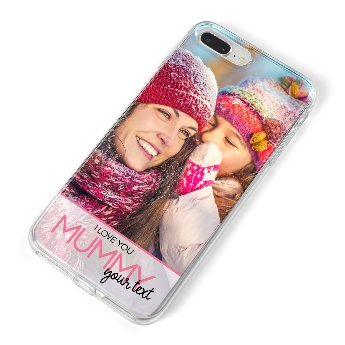 I Love You Mummy Personalised Photo Upload with Text iPhone 8 Plus Bumper Case on Silver iPhone Alternative Image