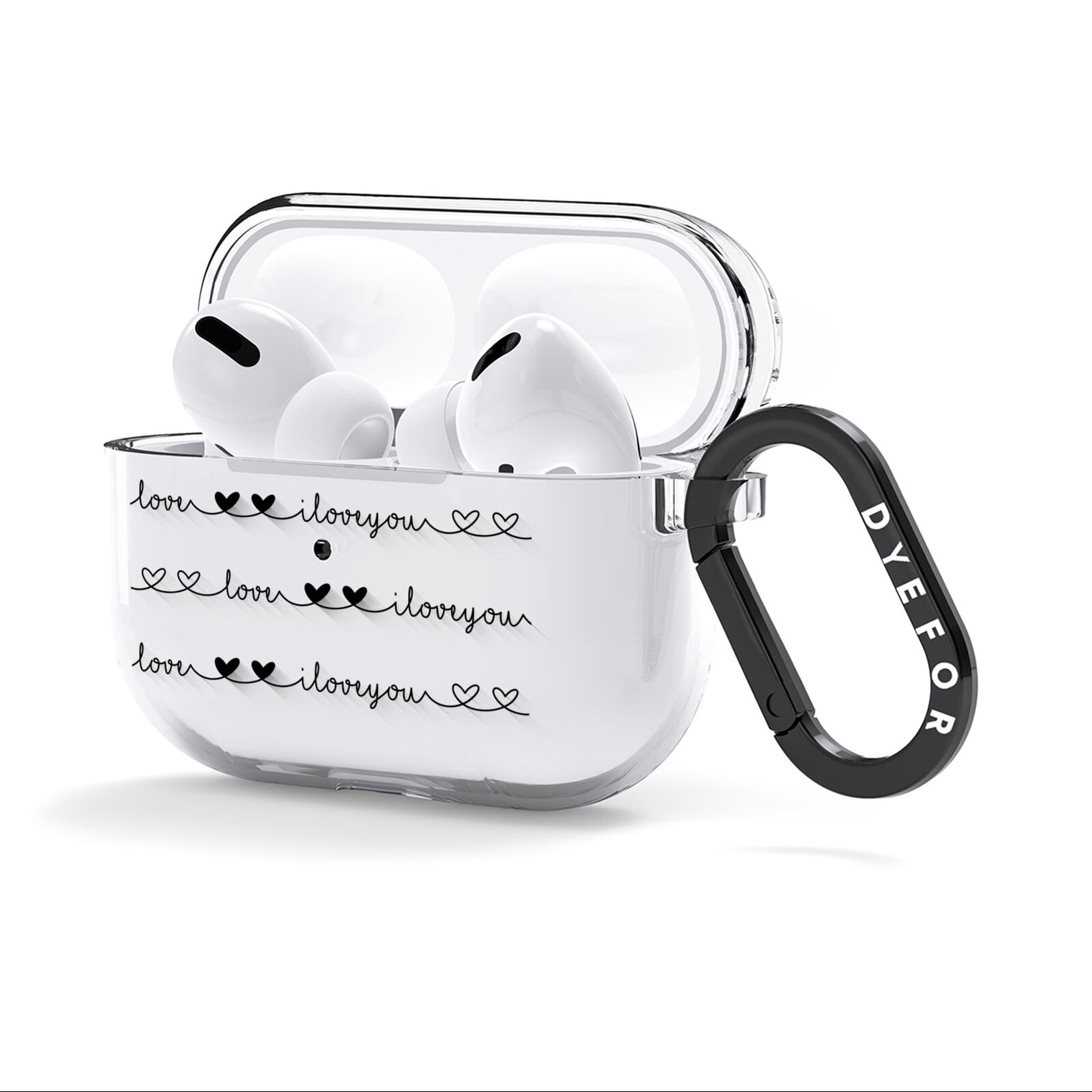 I Love You Repeat AirPods Clear Case 3rd Gen Side Image