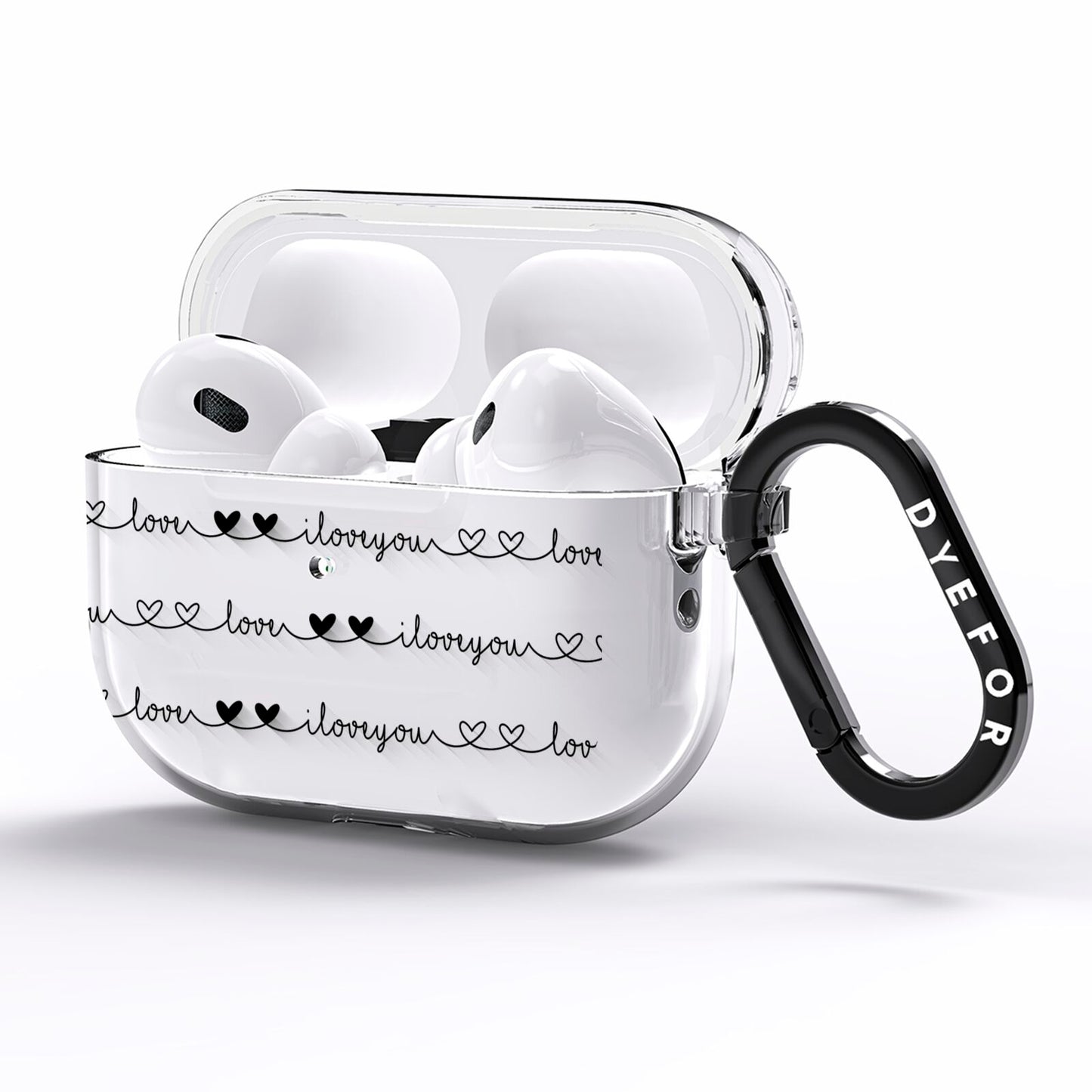 I Love You Repeat AirPods Pro Clear Case Side Image