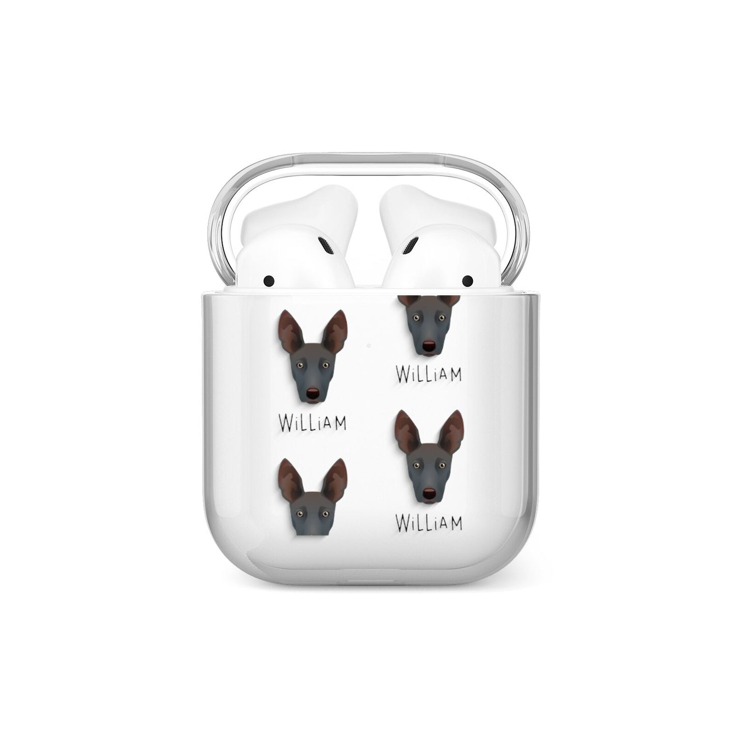 Ibizan Hound Icon with Name AirPods Case