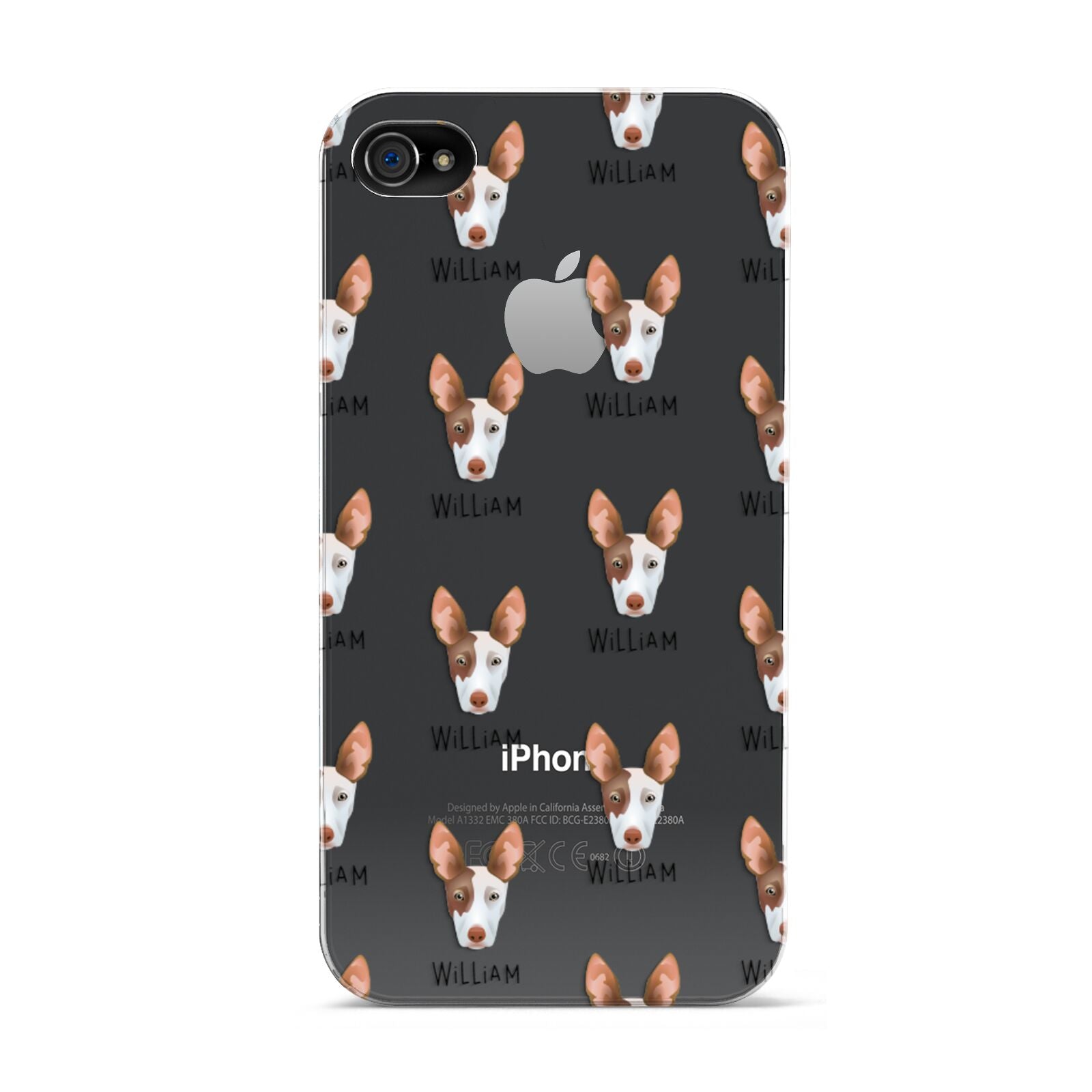 Ibizan Hound Icon with Name Apple iPhone 4s Case