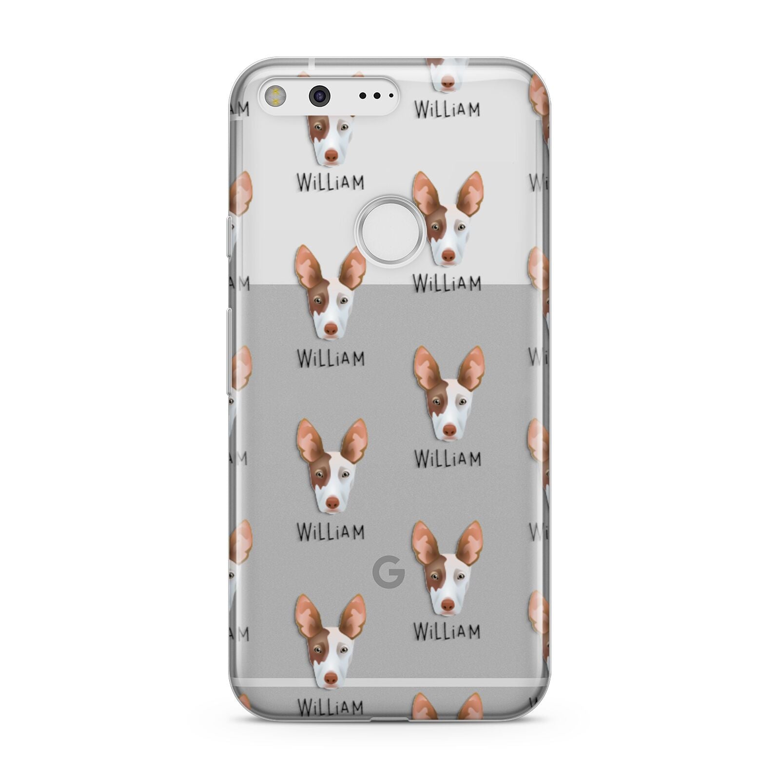 Ibizan Hound Icon with Name Google Pixel Case