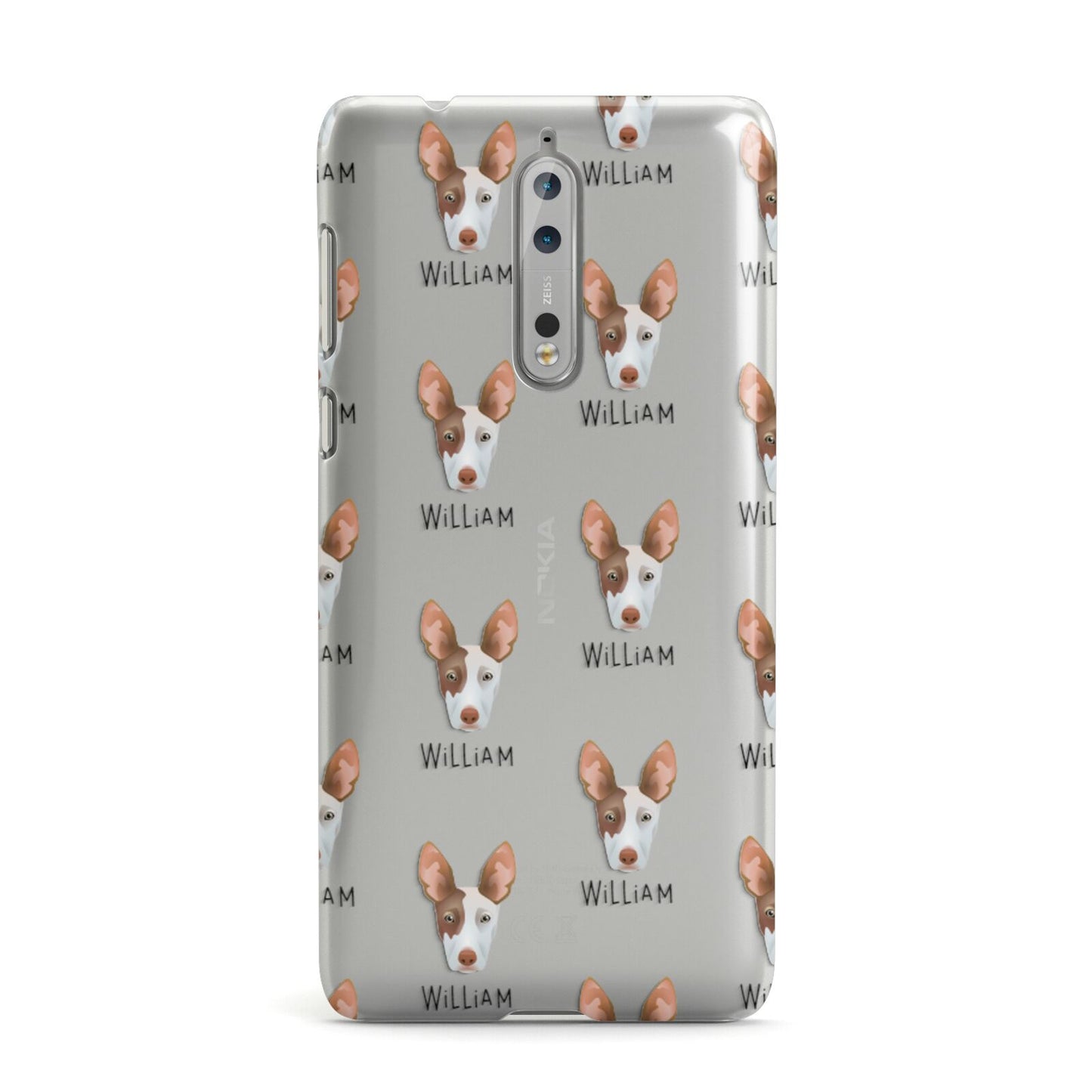 Ibizan Hound Icon with Name Nokia Case