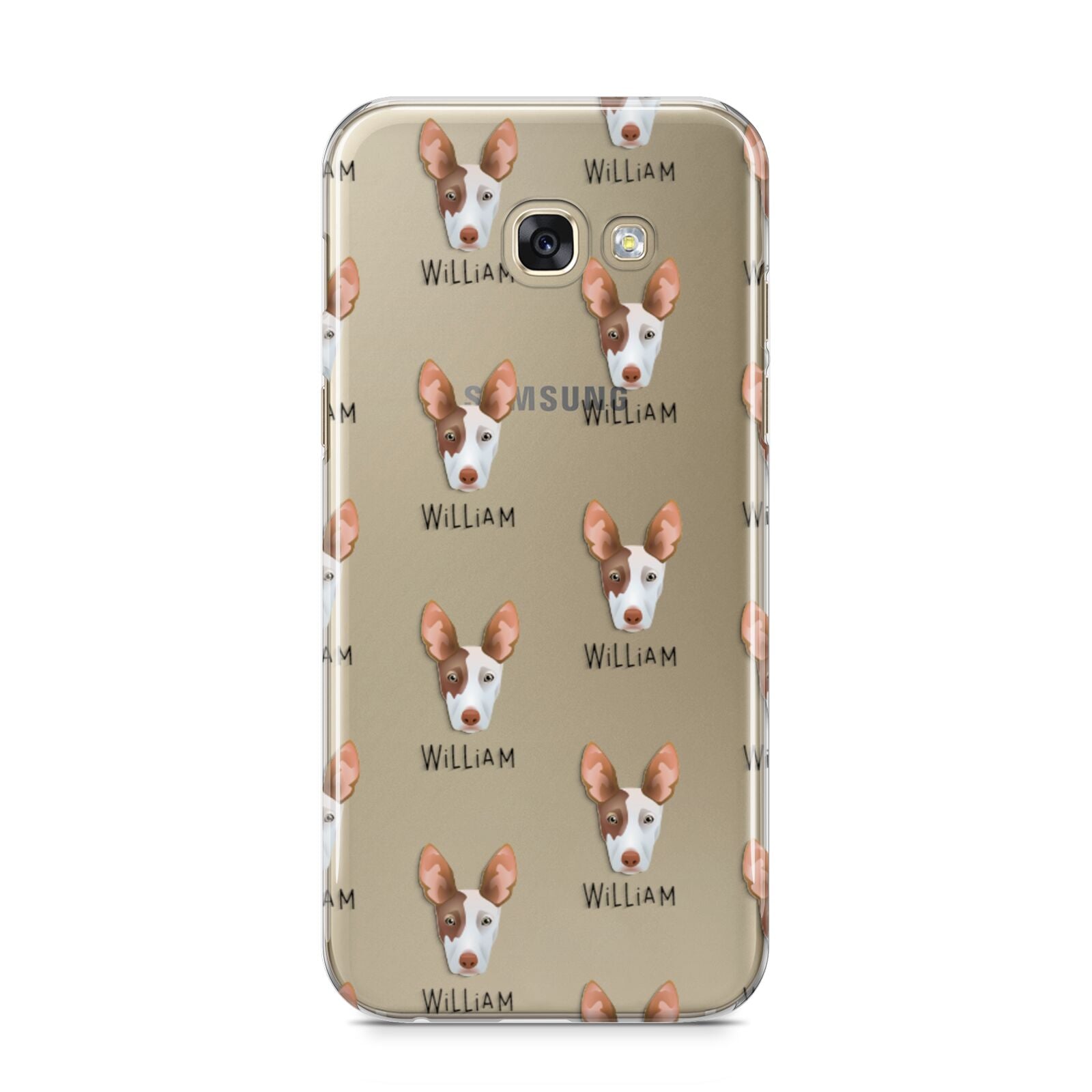 Ibizan Hound Icon with Name Samsung Galaxy A5 2017 Case on gold phone