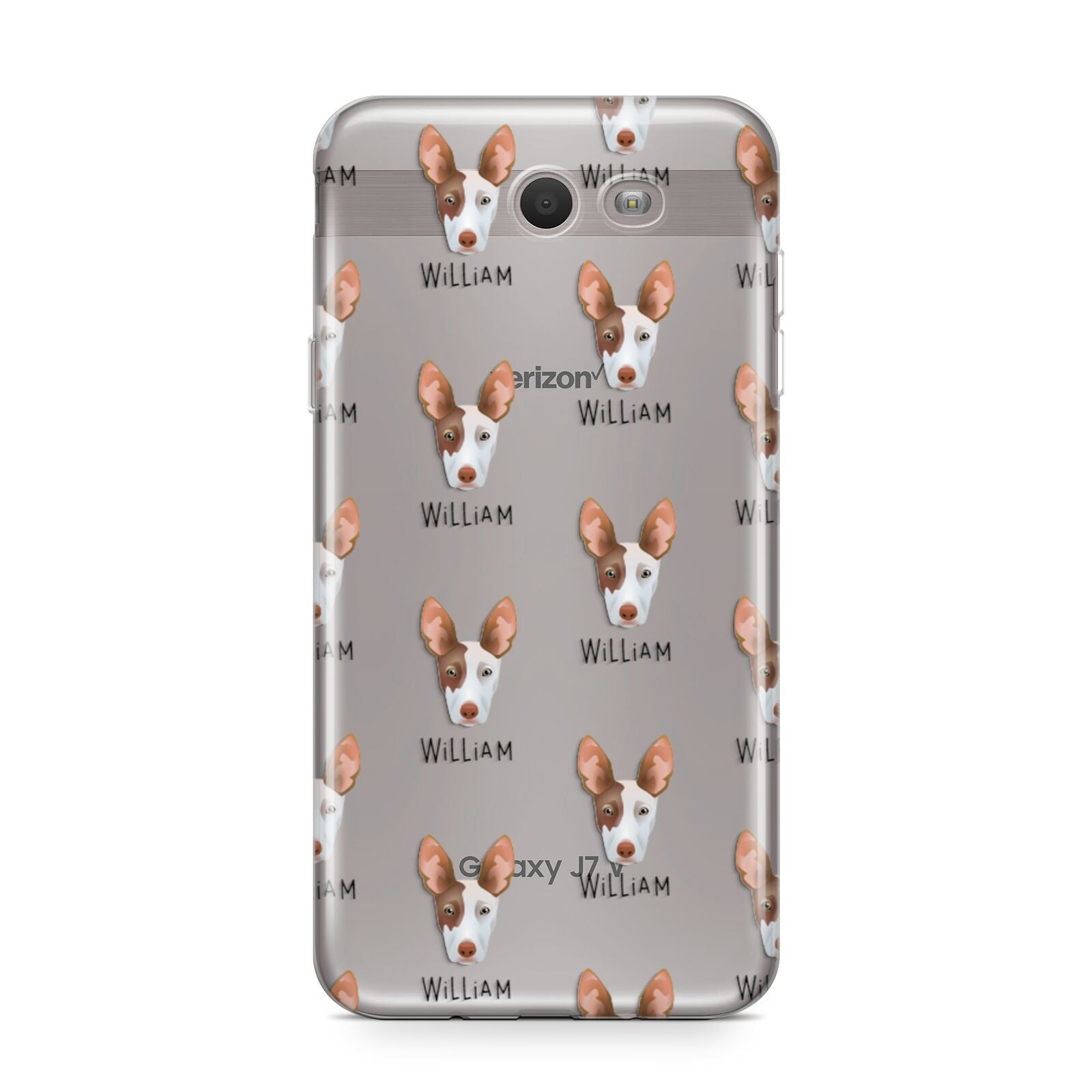 Ibizan Hound Icon with Name Samsung Galaxy J7 2017 Case