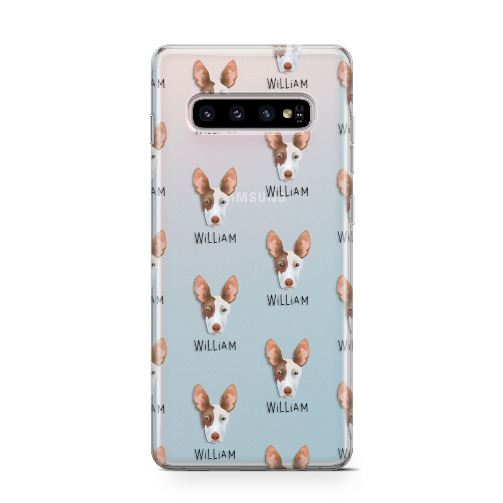 Ibizan Hound Icon with Name Samsung Galaxy S10 Case