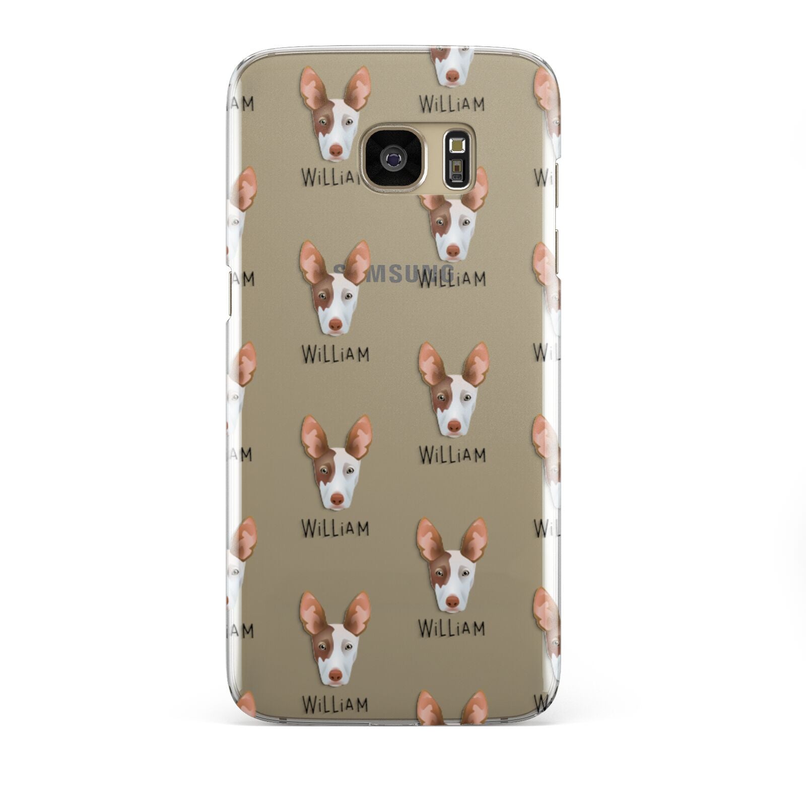 Ibizan Hound Icon with Name Samsung Galaxy S7 Edge Case