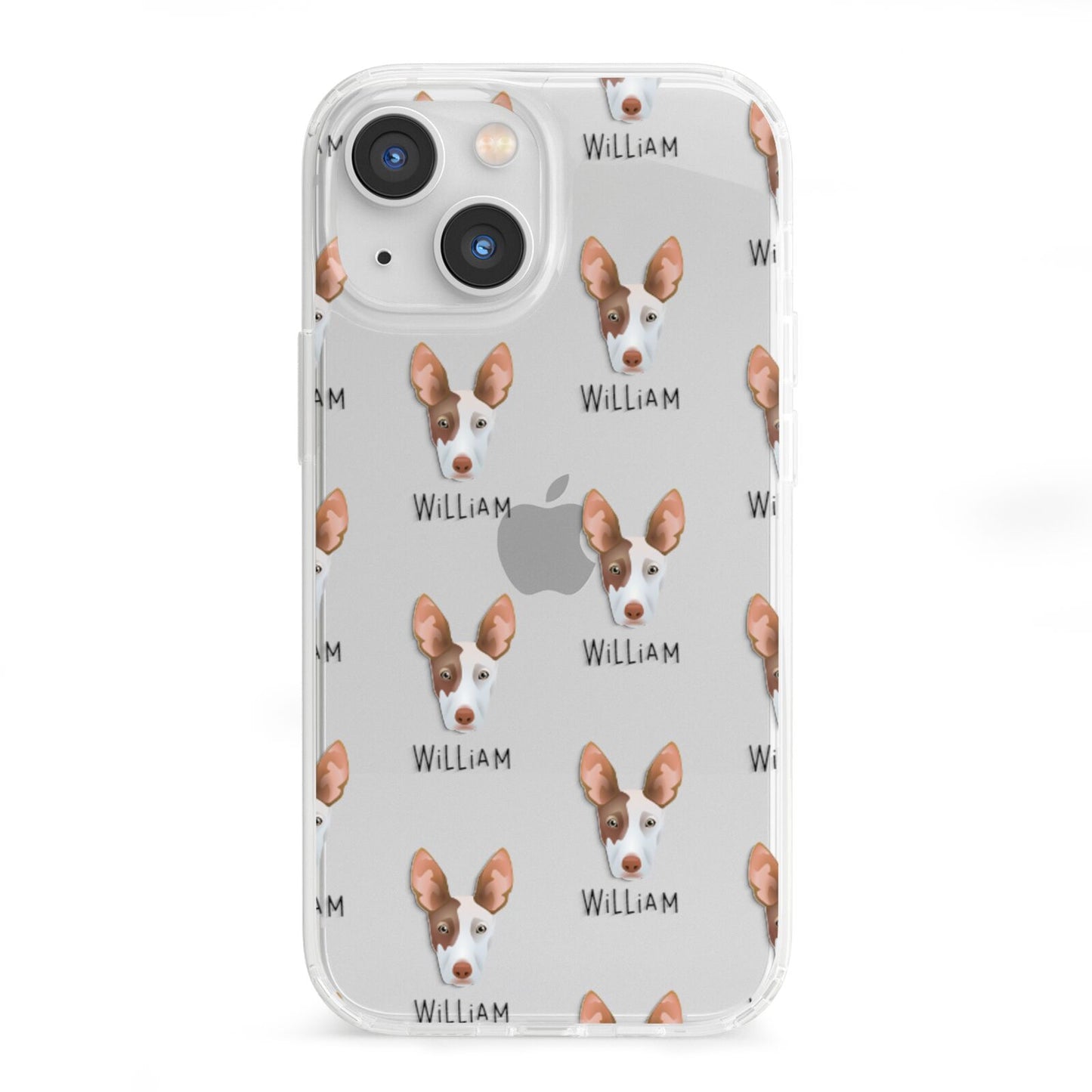 Ibizan Hound Icon with Name iPhone 13 Mini Clear Bumper Case