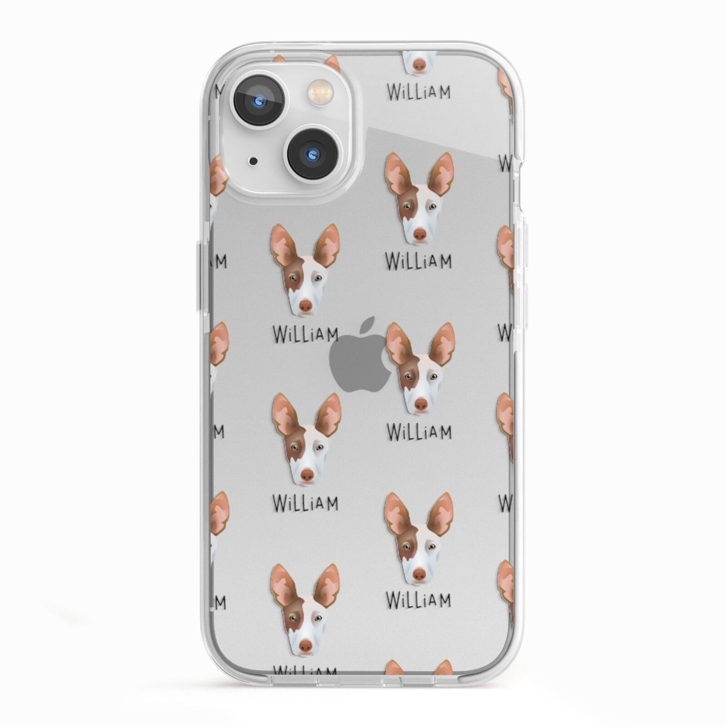 Ibizan Hound Icon with Name iPhone 13 TPU Impact Case with White Edges