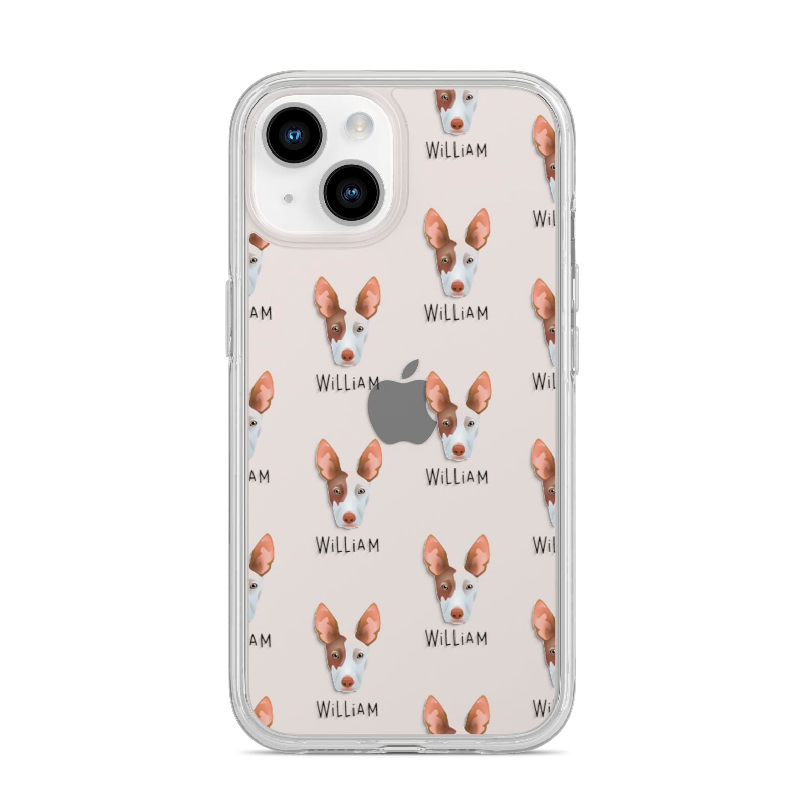 Ibizan Hound Icon with Name iPhone 14 Clear Tough Case Starlight