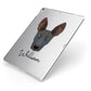 Ibizan Hound Personalised Apple iPad Case on Silver iPad Side View