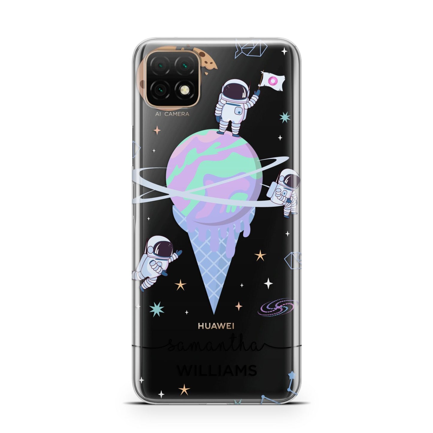 Ice Cream Planets with Name Huawei Enjoy 20 Phone Case