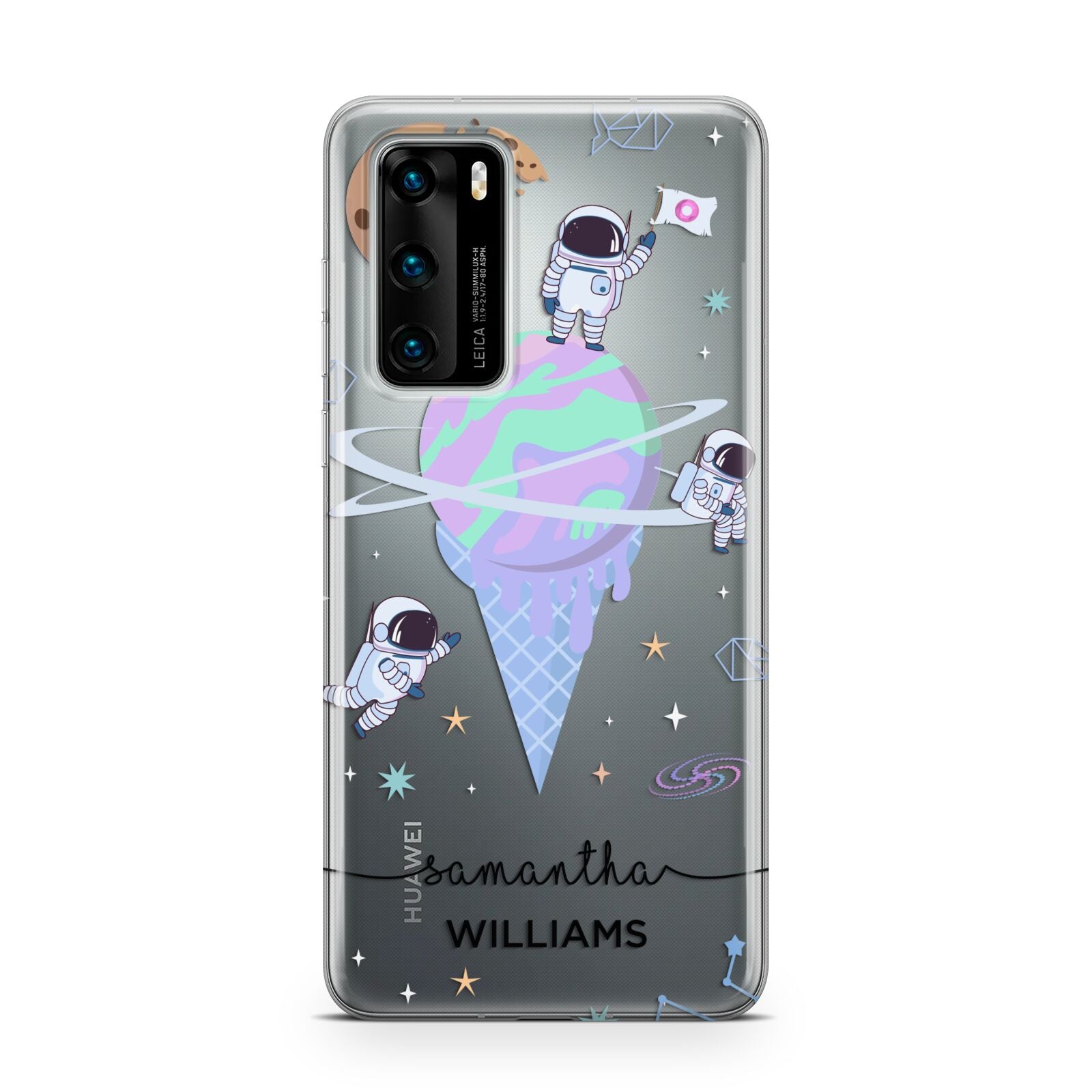 Ice Cream Planets with Name Huawei P40 Phone Case