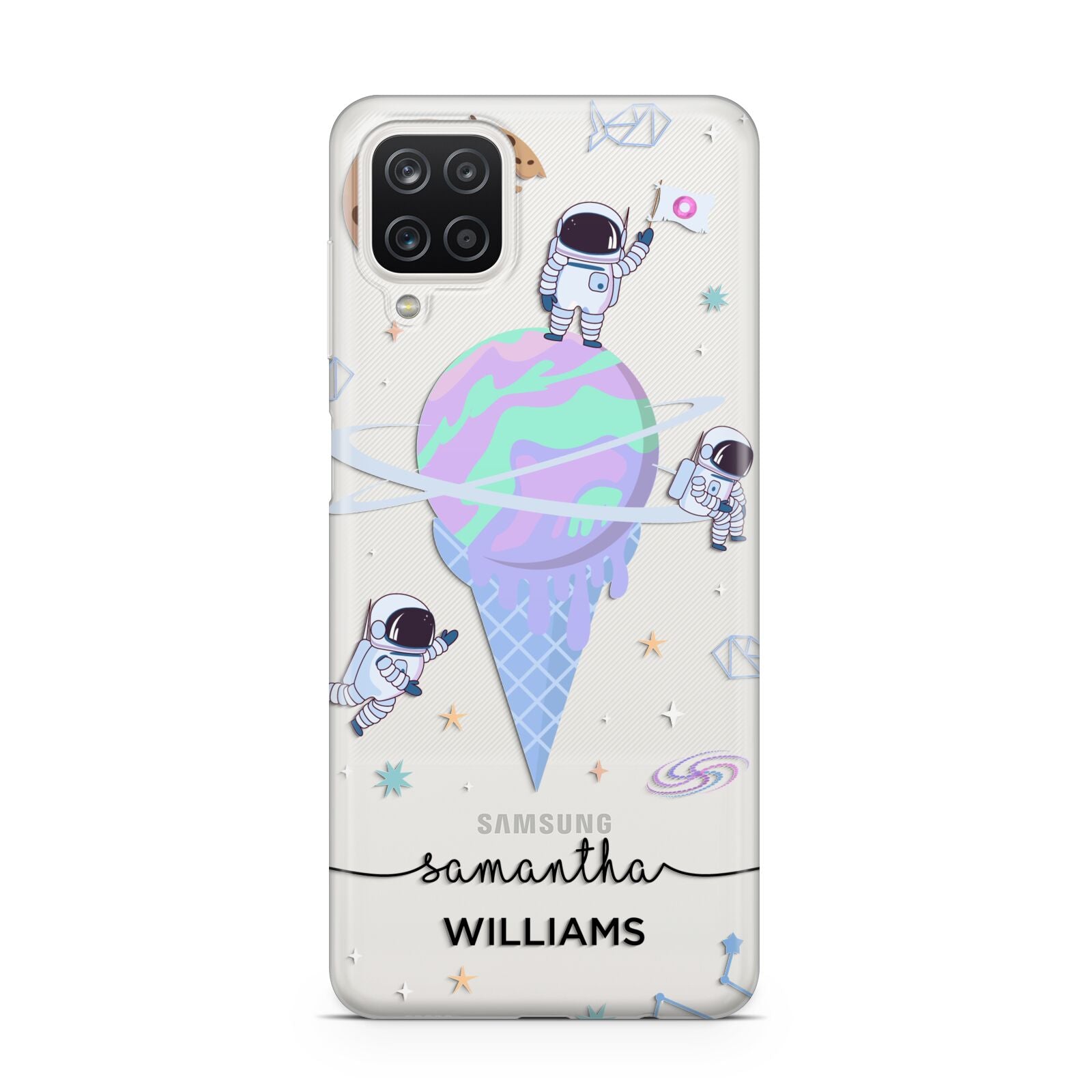 Ice Cream Planets with Name Samsung A12 Case