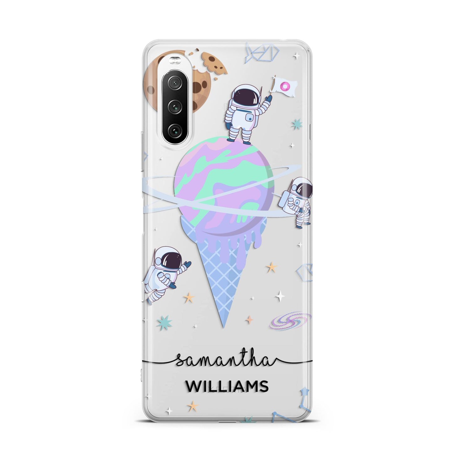 Ice Cream Planets with Name Sony Xperia 10 III Case