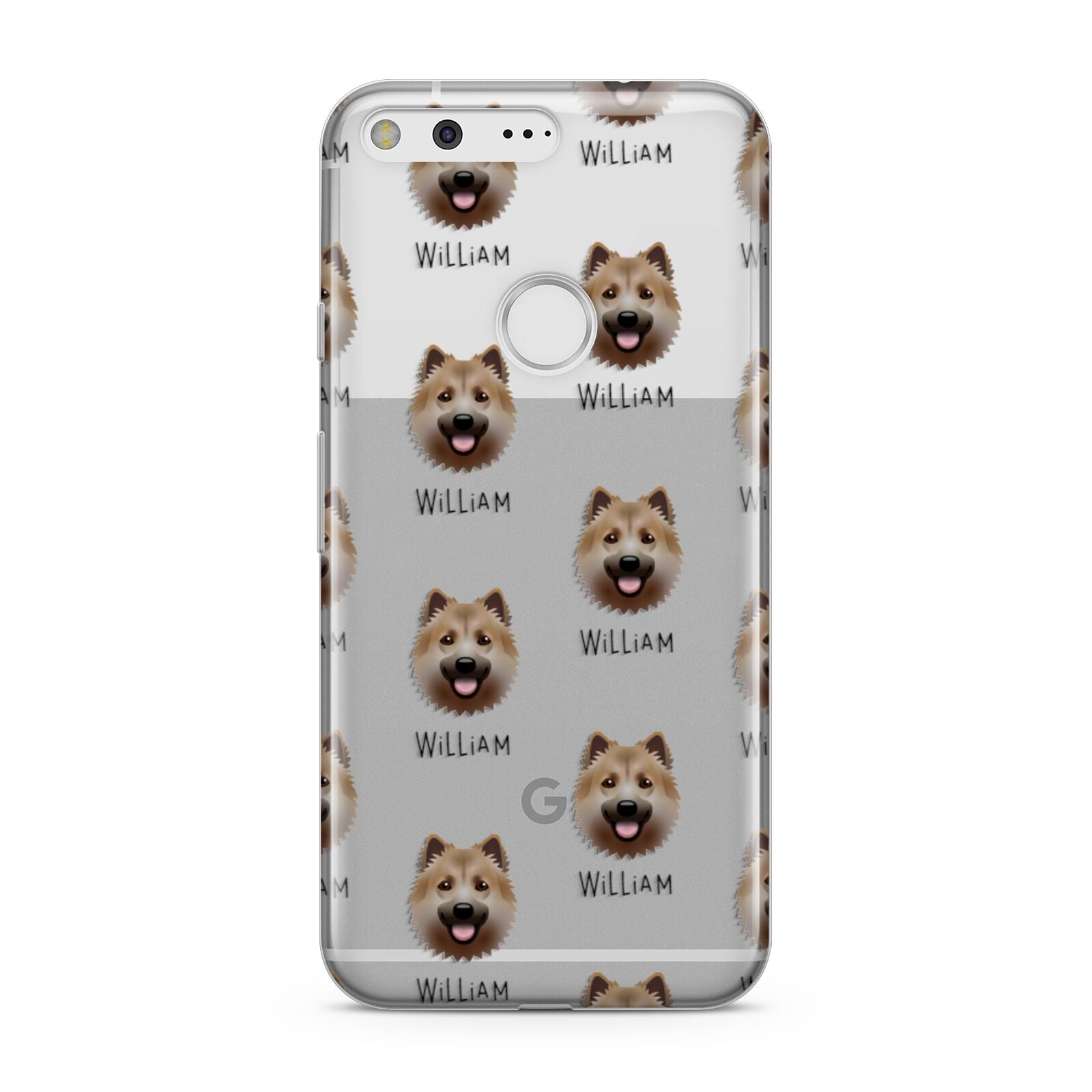 Icelandic Sheepdog Icon with Name Google Pixel Case