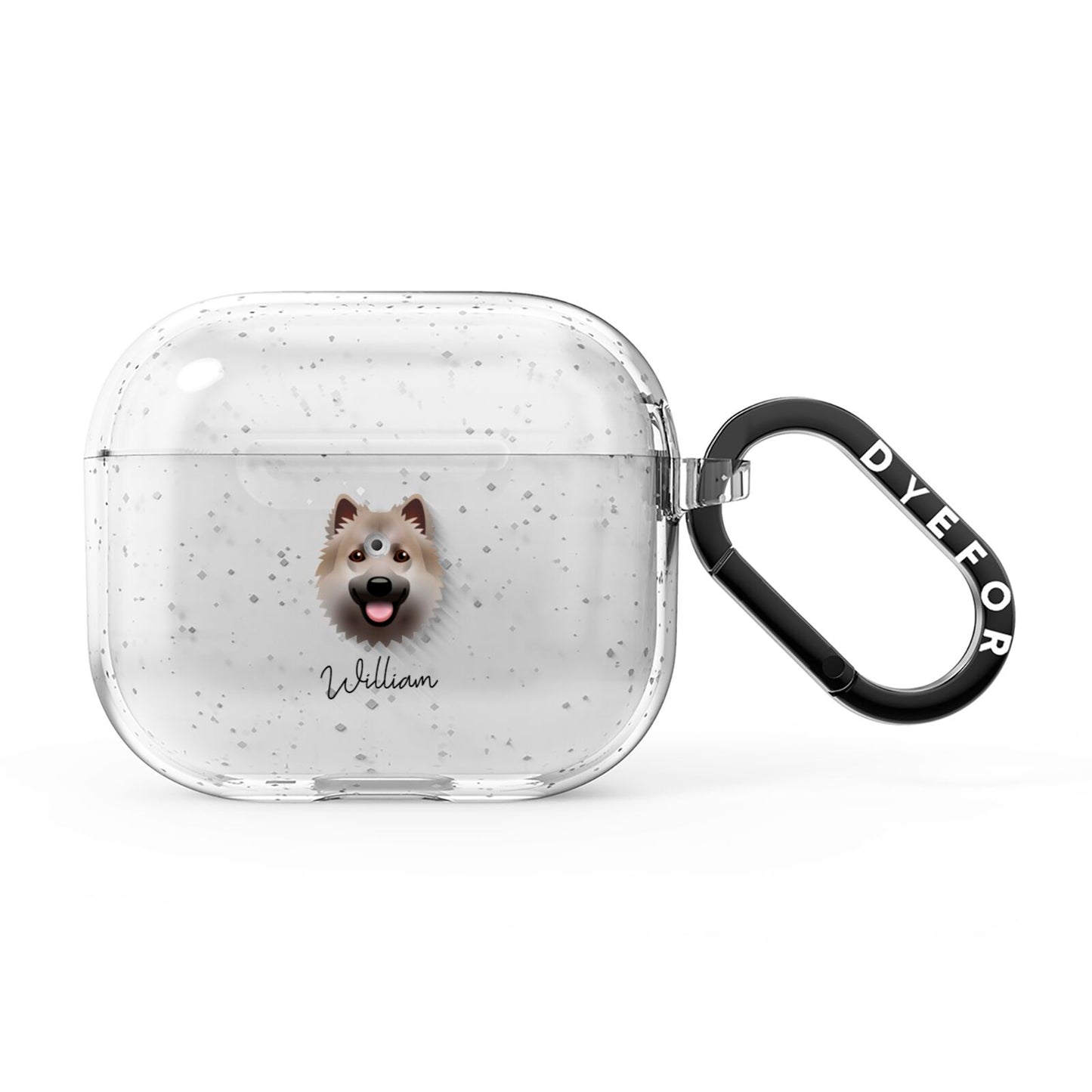 Icelandic Sheepdog Personalised AirPods Glitter Case 3rd Gen