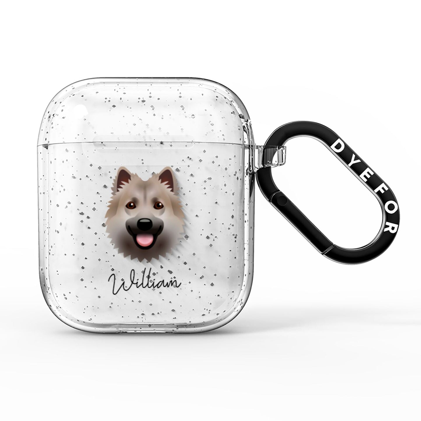 Icelandic Sheepdog Personalised AirPods Glitter Case