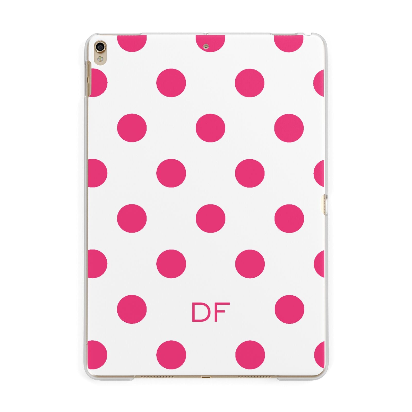 Initial Dots Personalised Apple iPad Gold Case