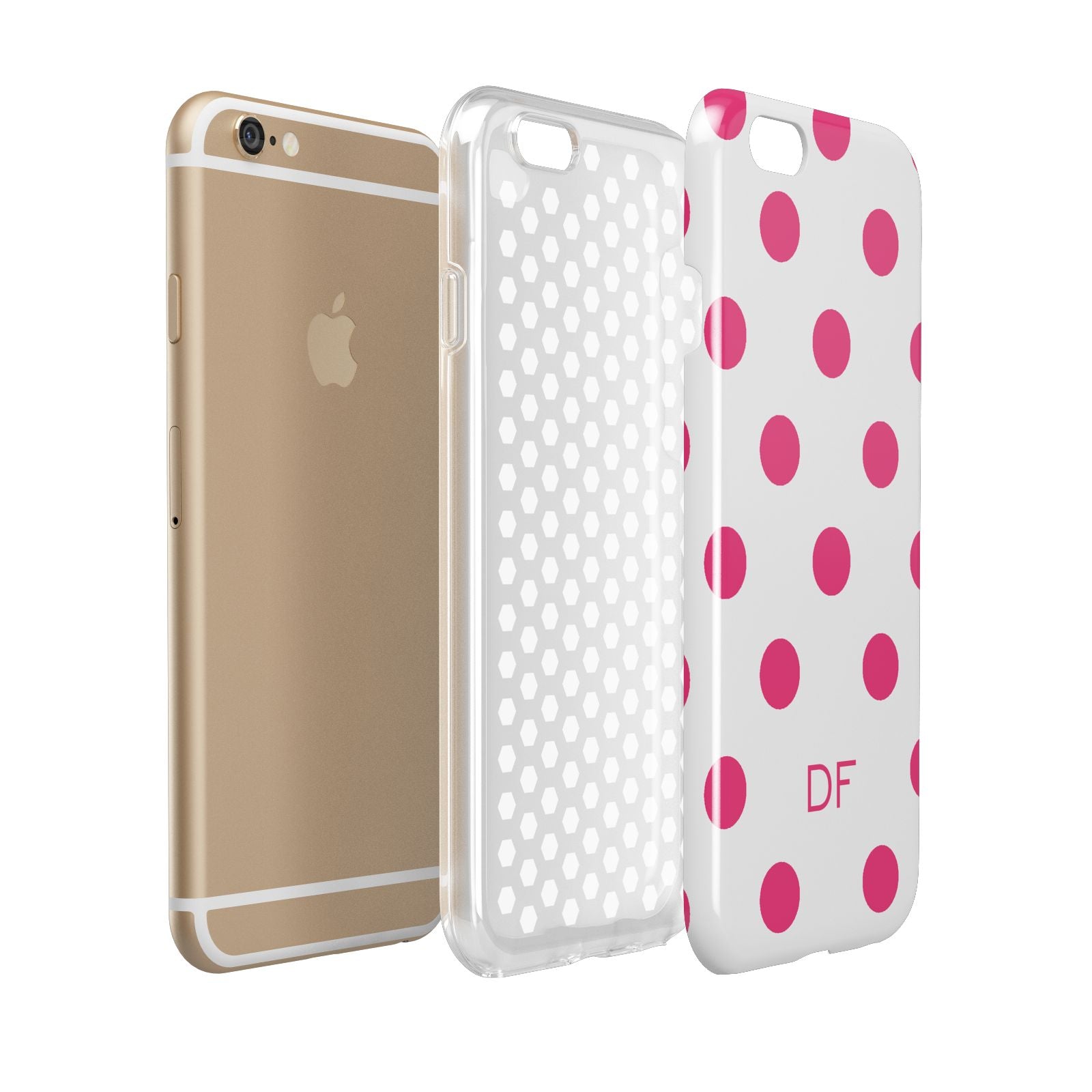 Initial Dots Personalised Apple iPhone 6 3D Tough Case Expanded view