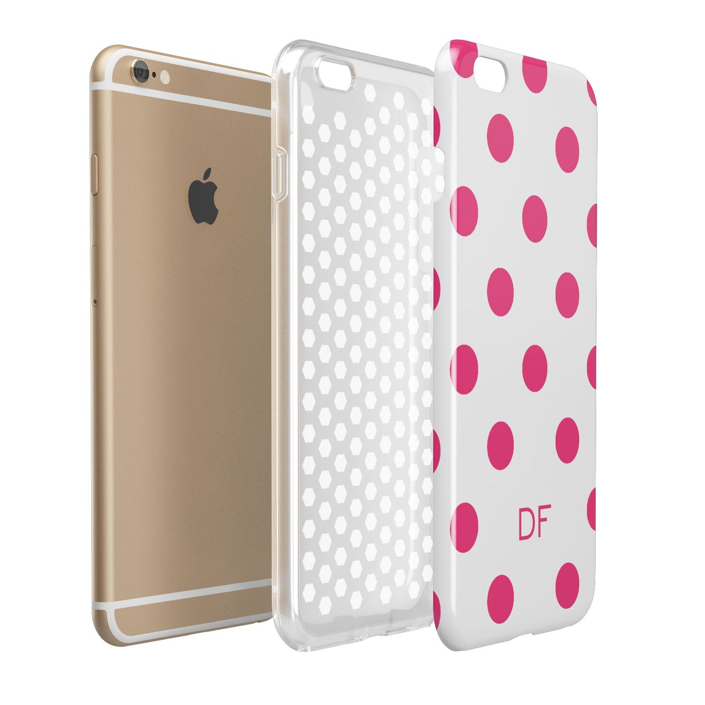 Initial Dots Personalised Apple iPhone 6 Plus 3D Tough Case Expand Detail Image