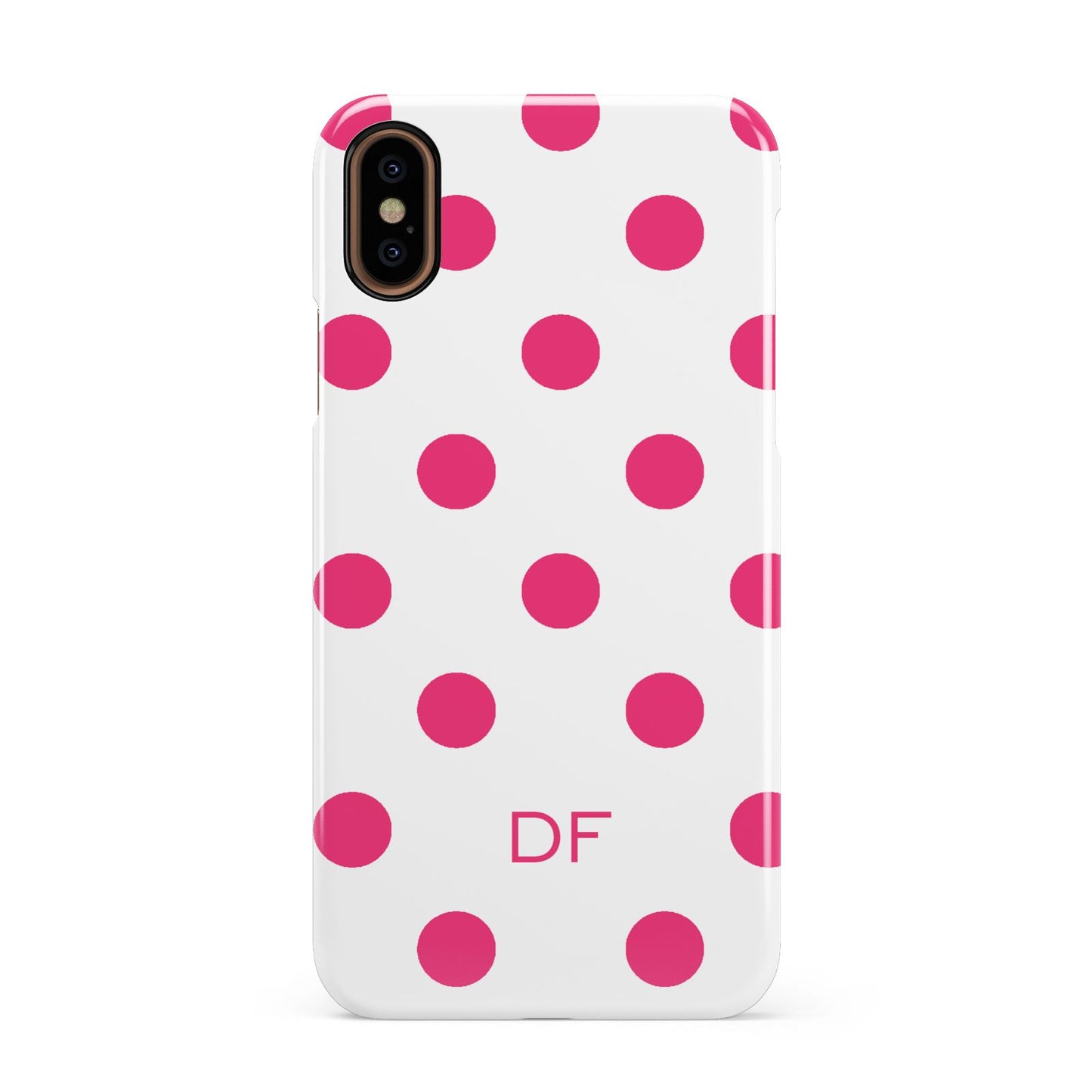 Initial Dots Personalised Apple iPhone XS 3D Snap Case