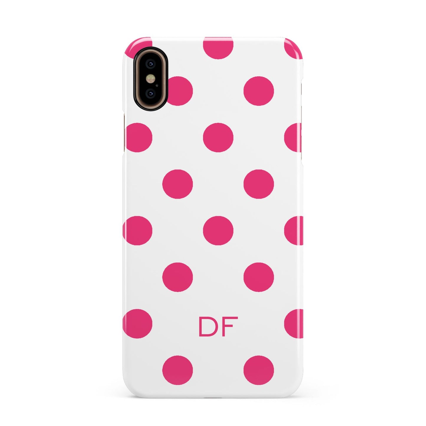 Initial Dots Personalised Apple iPhone Xs Max 3D Snap Case