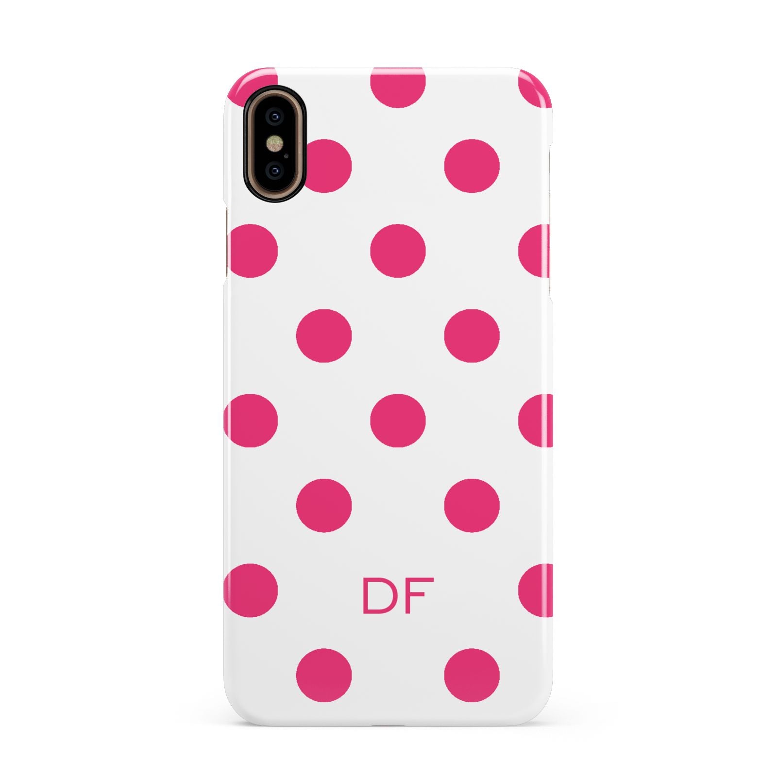 Initial Dots Personalised Apple iPhone Xs Max 3D Snap Case