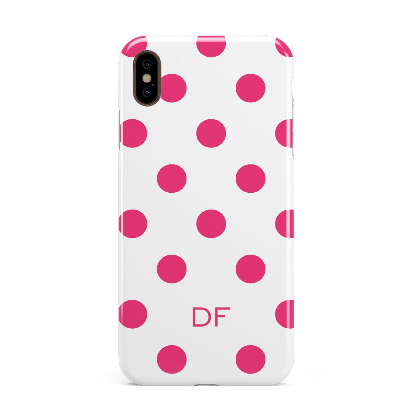 Initial Dots Personalised Apple iPhone Xs Max 3D Tough Case