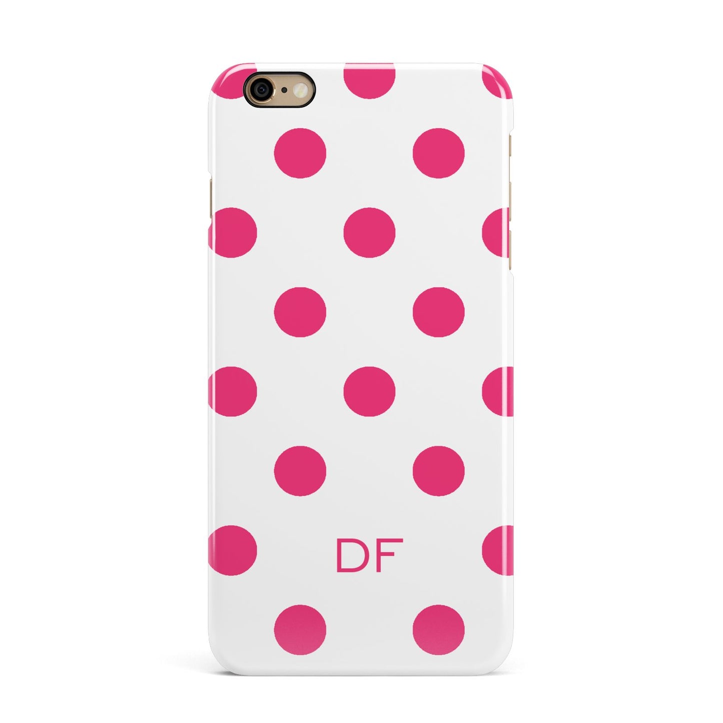 Initial Dots Personalised iPhone 6 Plus 3D Snap Case on Gold Phone