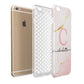 Initial Pink Gold Watercolour Custom Marble Apple iPhone 6 Plus 3D Tough Case Expand Detail Image