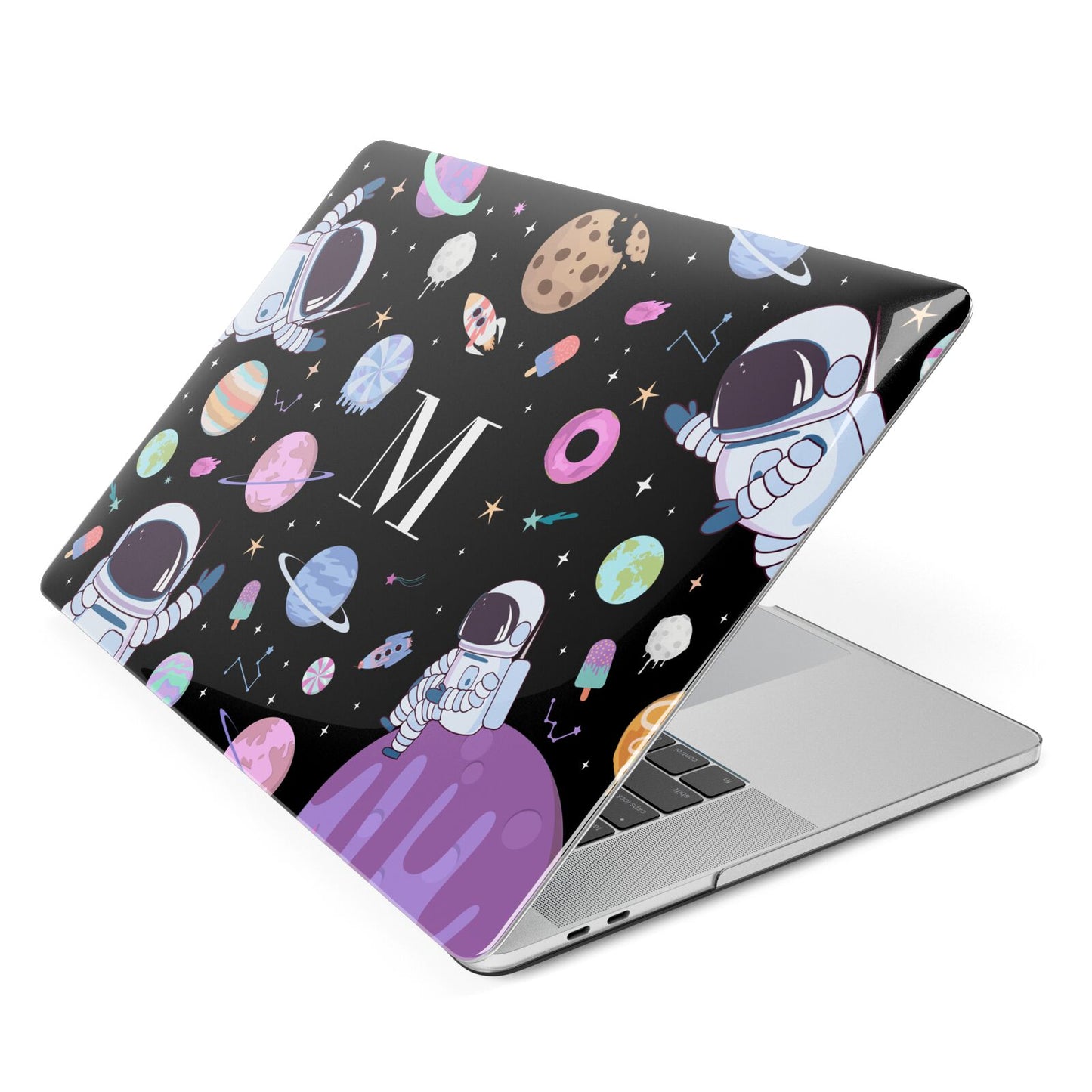 Initialled Candy Space Scene Apple MacBook Case Side View